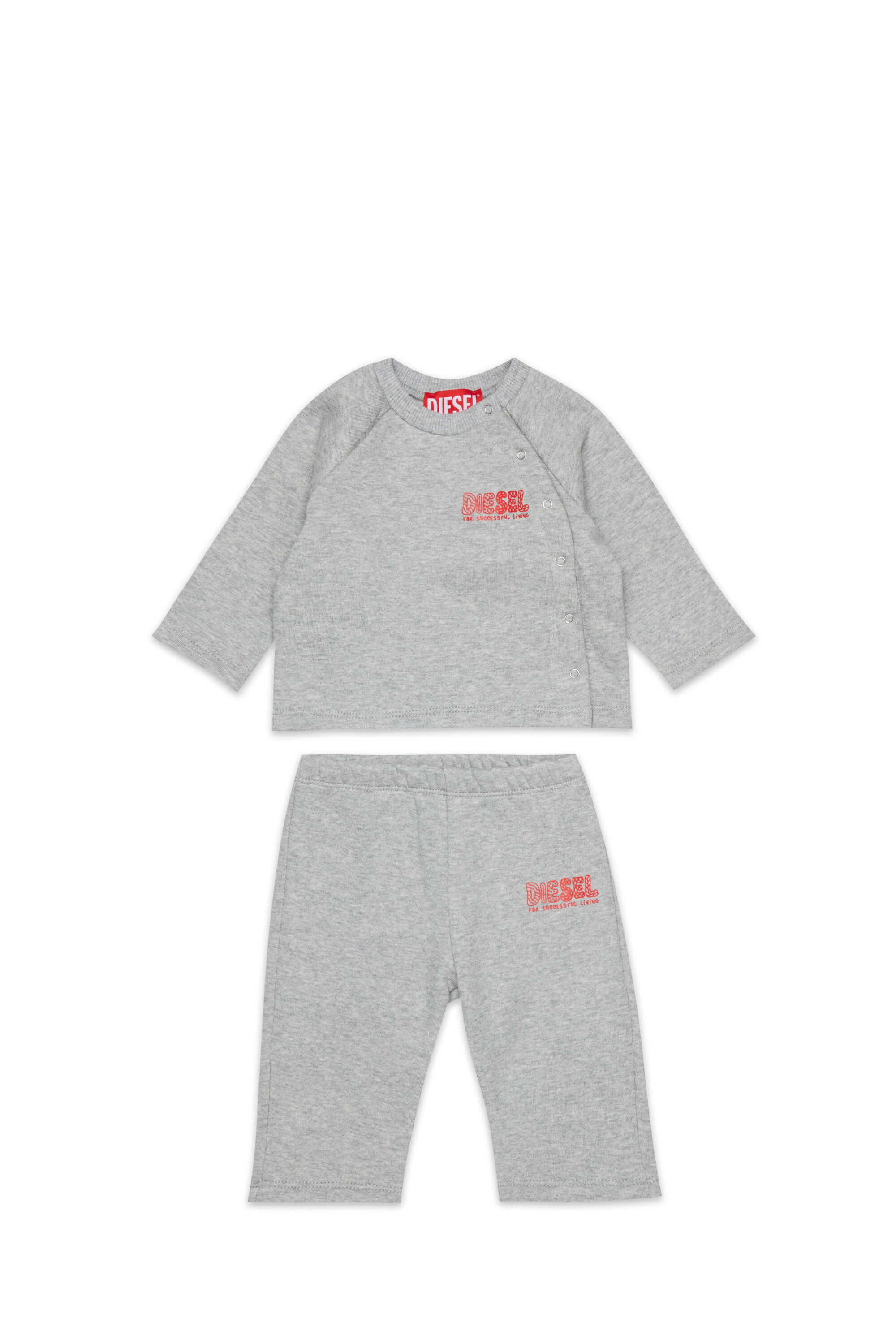 Diesel - SLUPY-SET-NB, Unisex's Newborn clothing set with logo print in Grey - 1