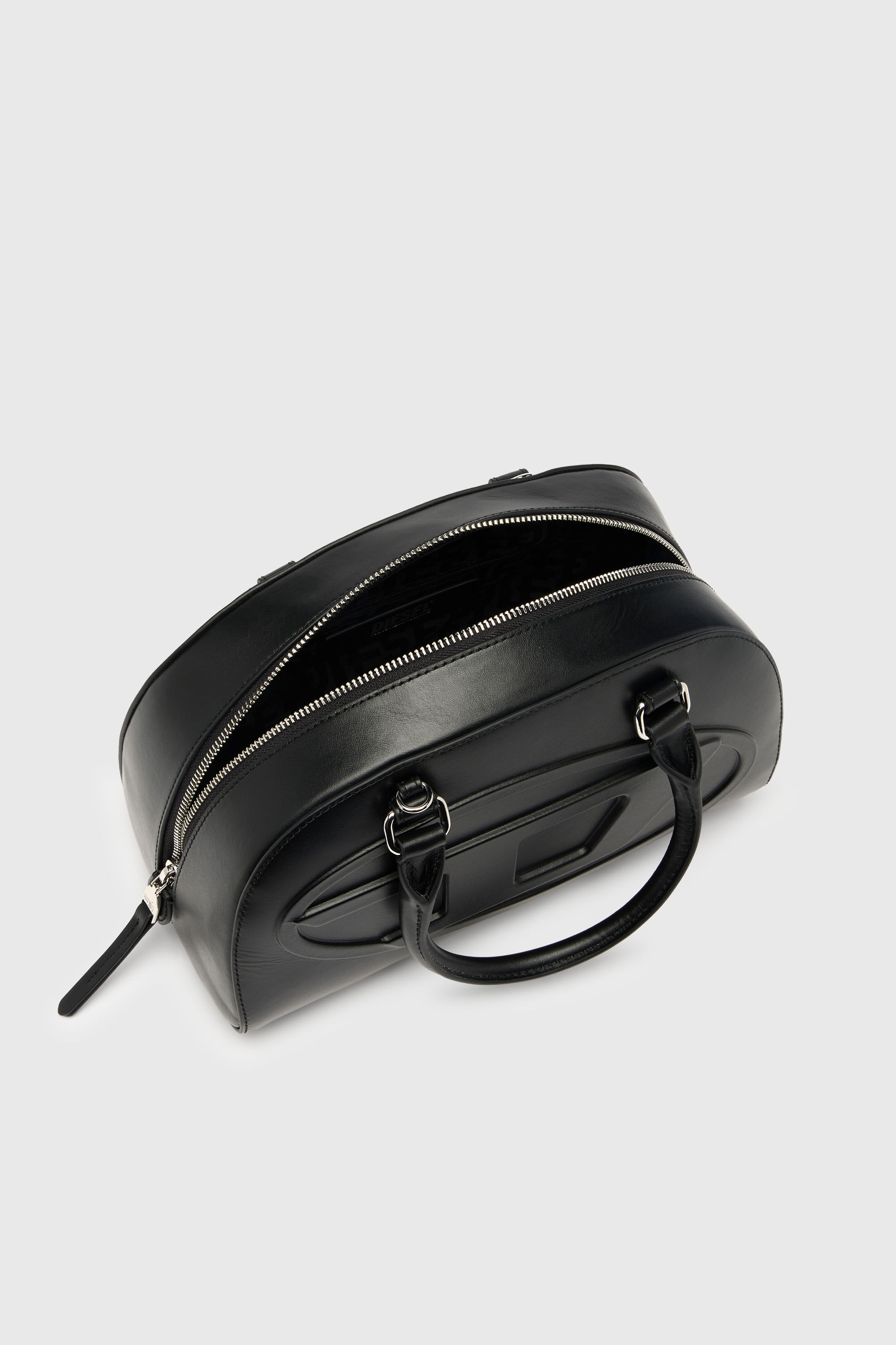 Diesel - 1DR DOME TOP HANDLE, Woman's 1DR Dome-Leather bowling bag in Black - 5