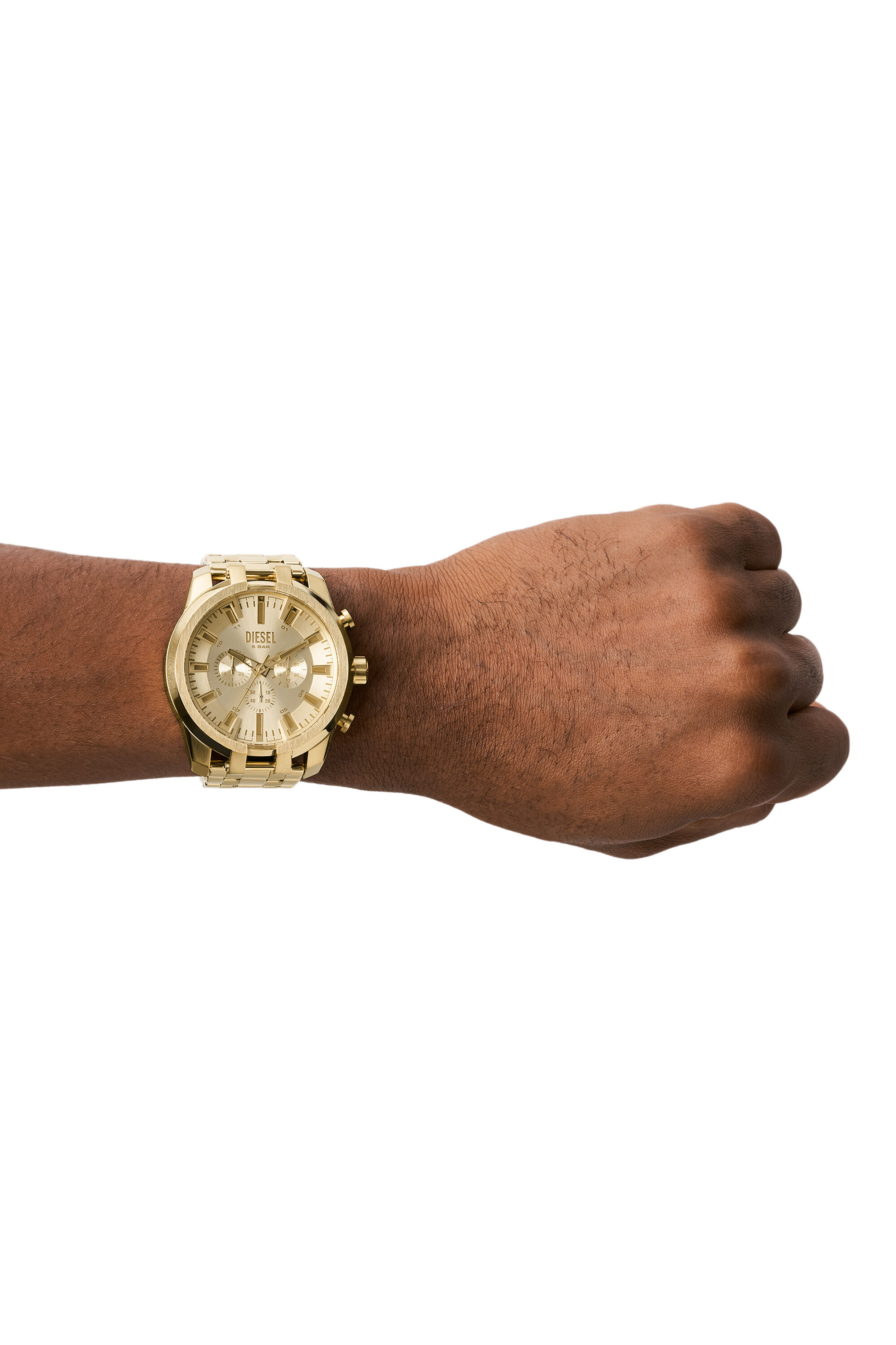 Diesel 5 sales bar watch gold