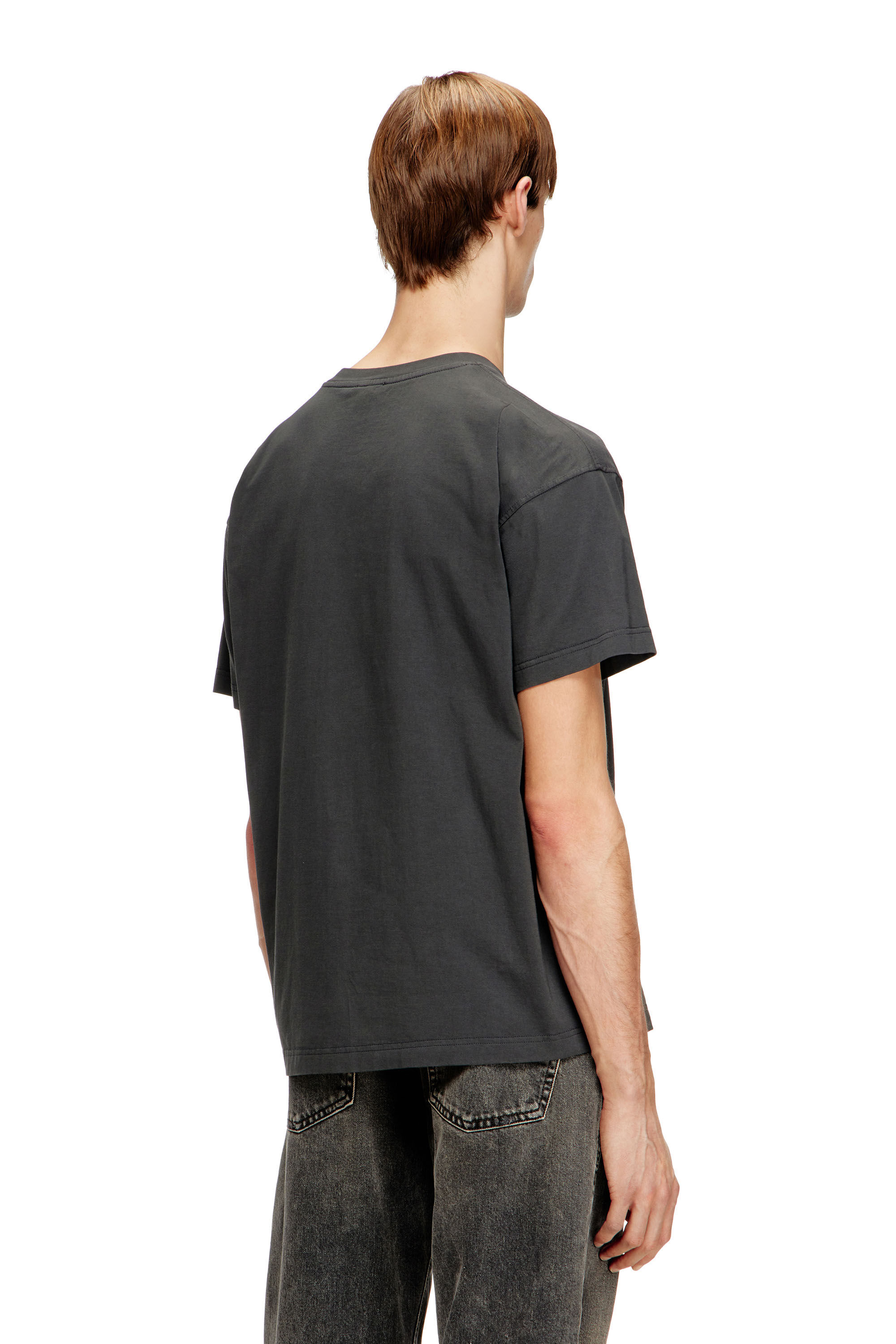 Men's Regular T-shirt with D appliqué | Grey | Diesel [[Country]]