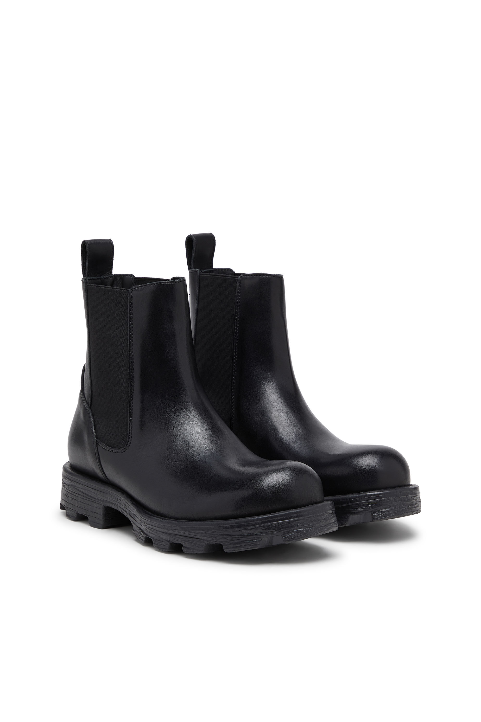 Men's D-Hammer-Chelsea boots in leather | Black | Diesel