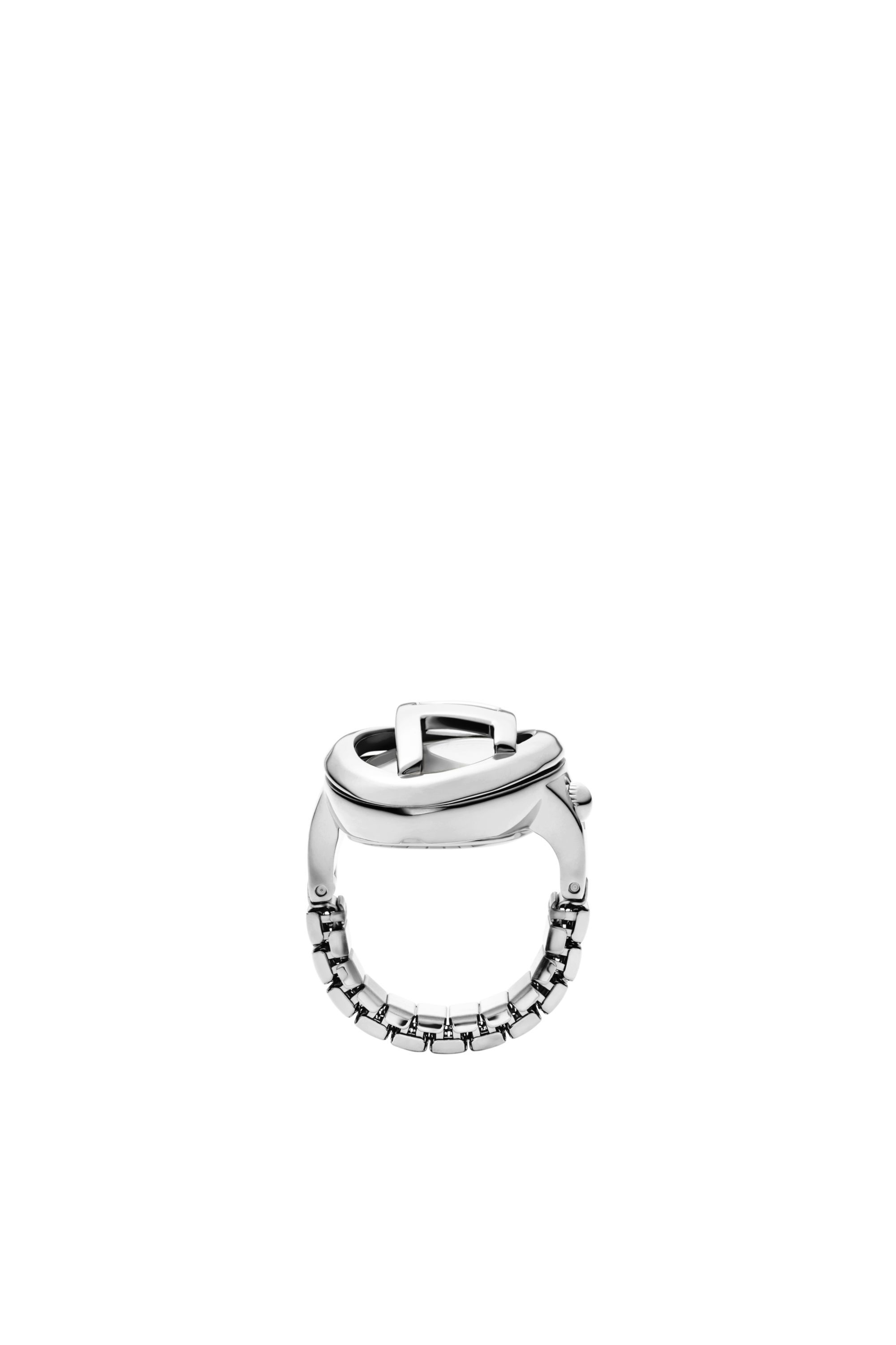 アクセサリー DIESEL D-Era stainless steel ring watch Women's D-Era stainless steel ring watch | Silver | Diesel