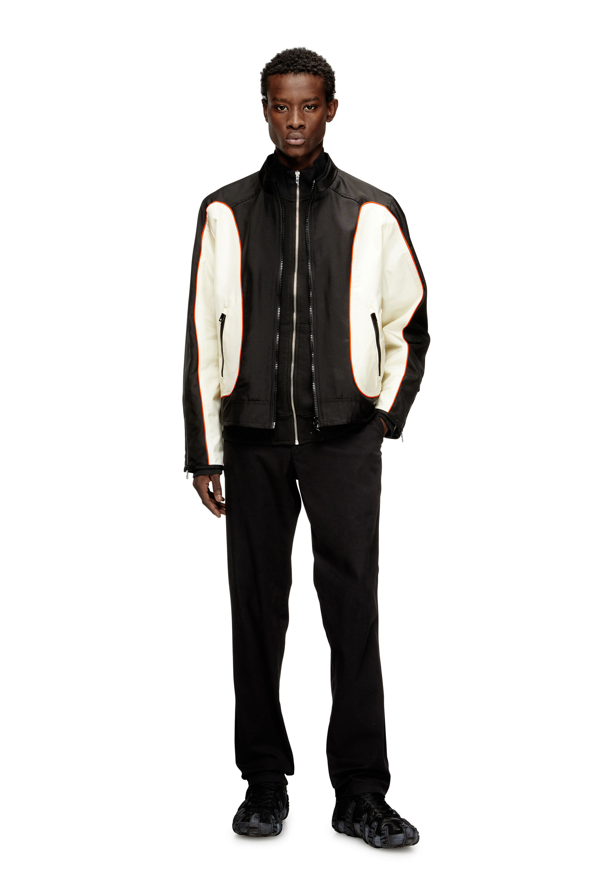 d*4様 archive diesel flare sleeve jacket Women's Jacket in batavia-weave denim | Black | Diesel