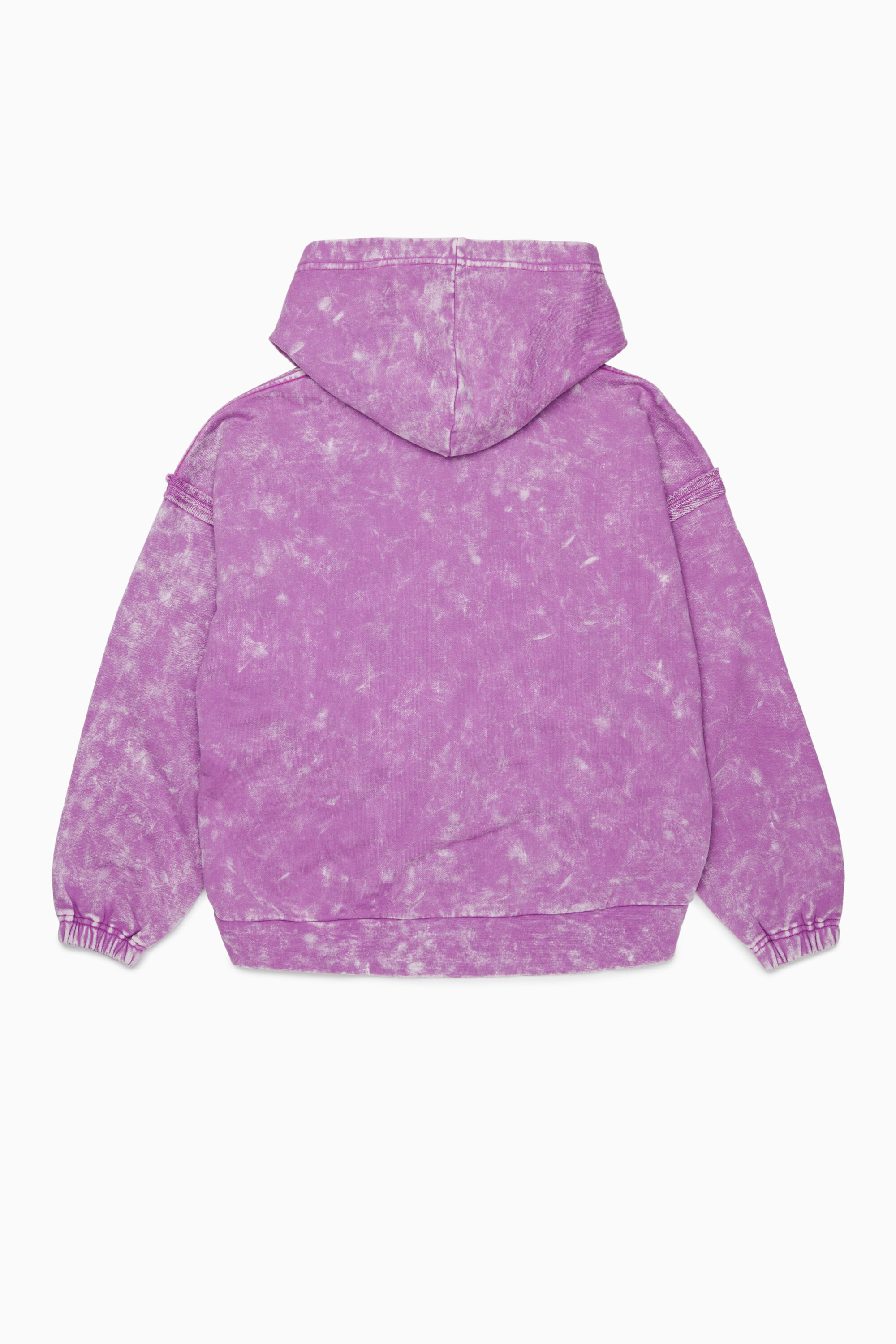Diesel - SLOXY, Woman's Tie-dye-effect hoodie with rainbow logo in Violet - 2