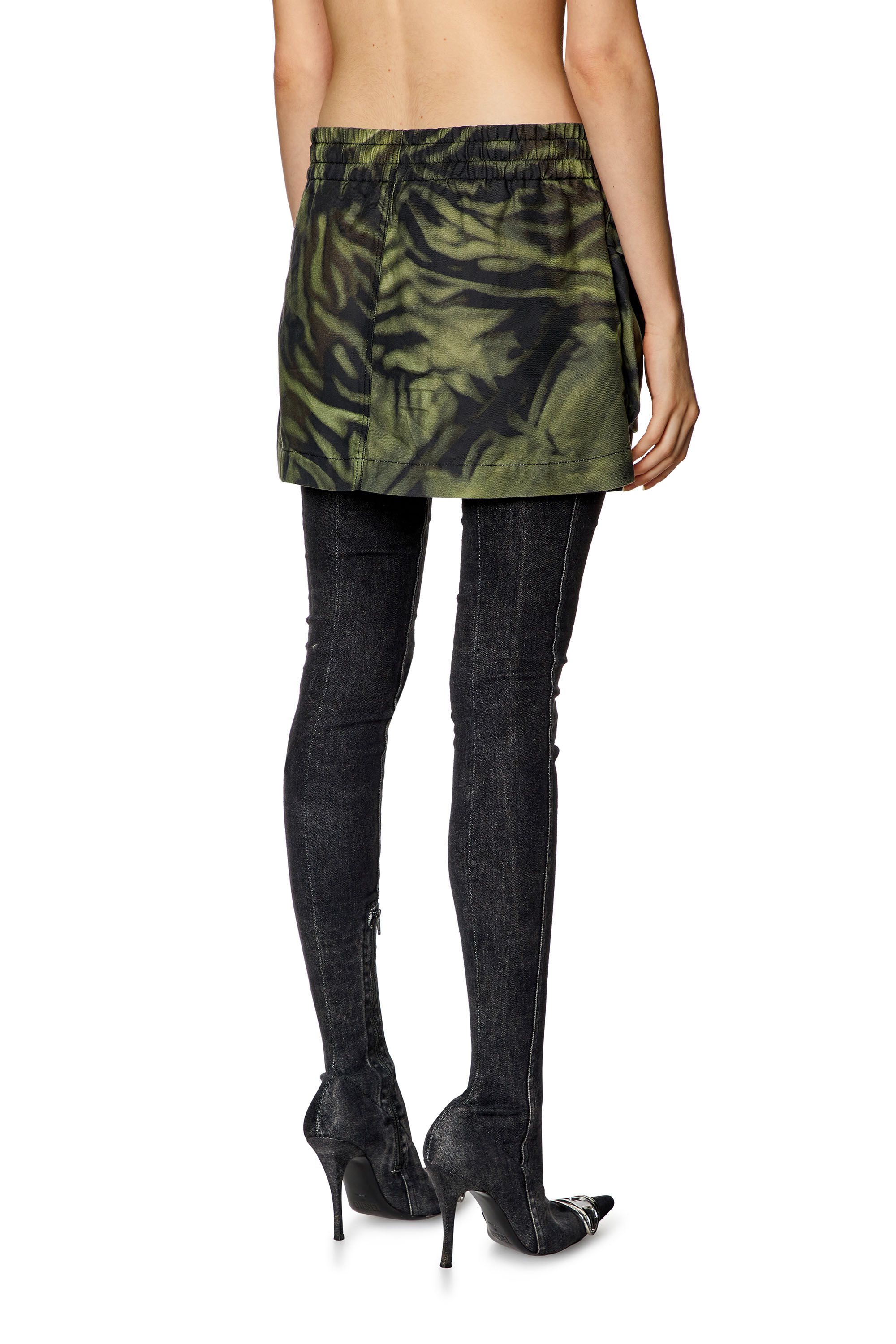 Women s Mini cargo skirt in zebra camo twill O MIRTY Diesel
