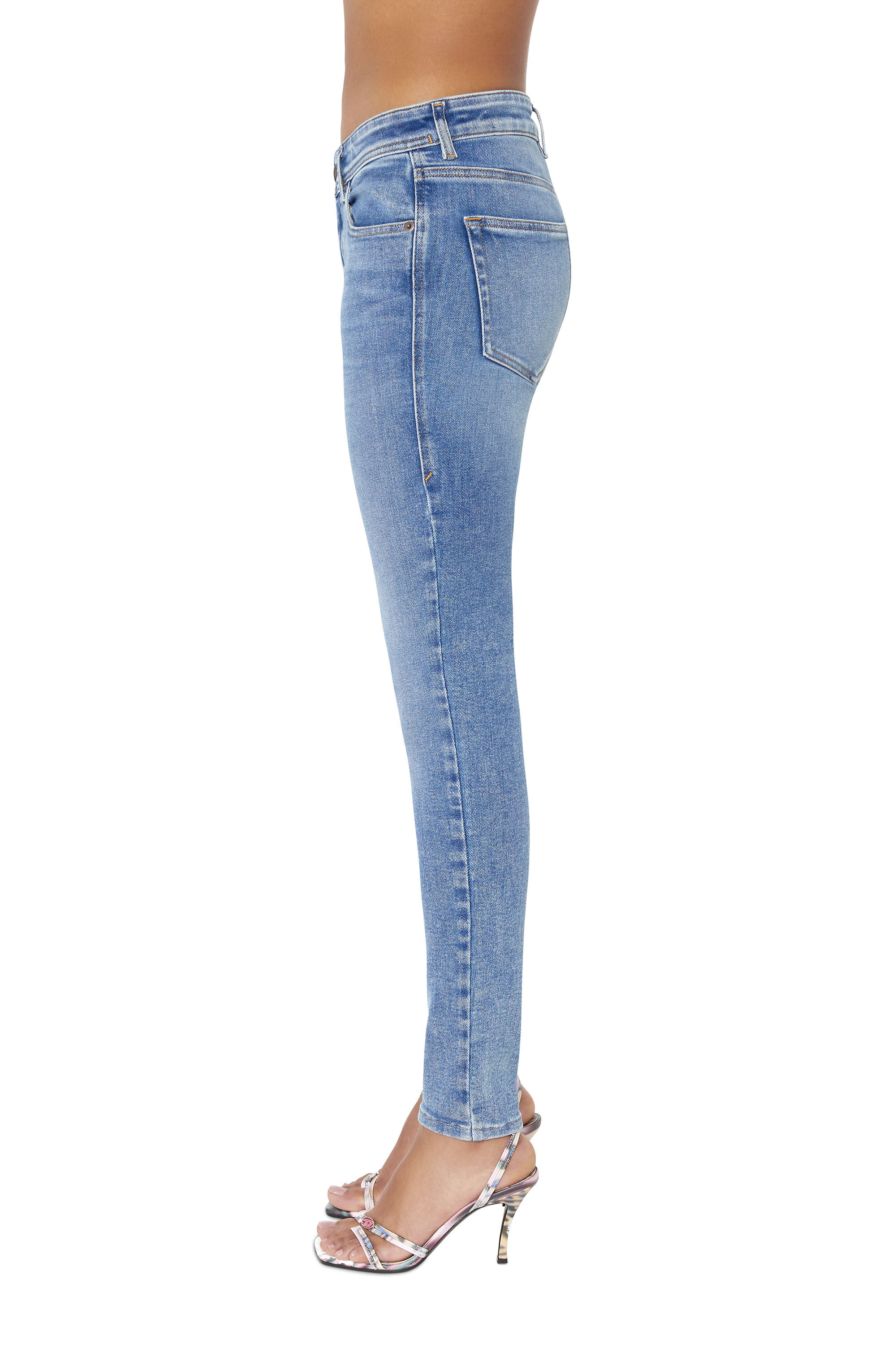 2017 SLANDY Woman Super skinny Medium blue Jeans Diesel