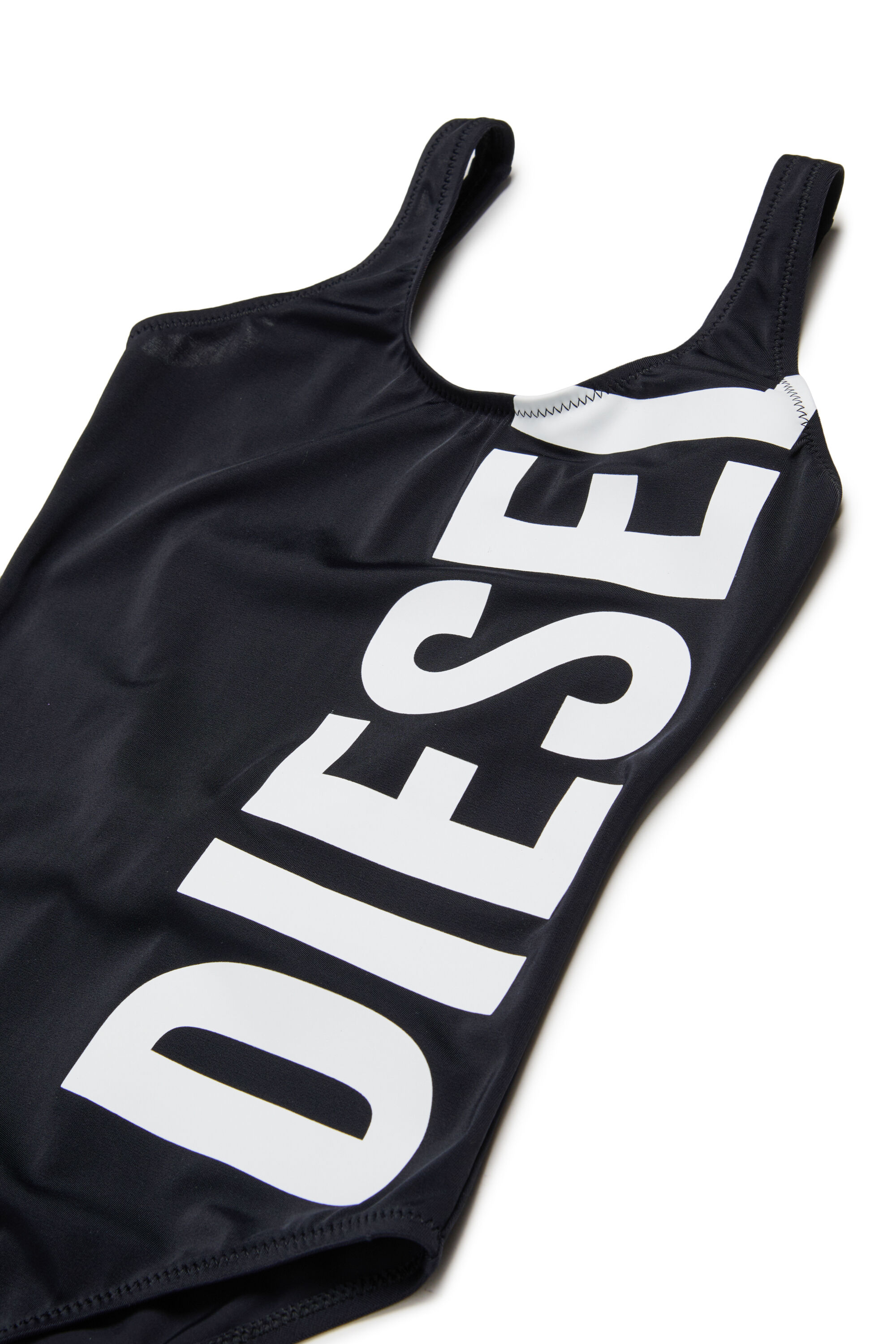 Diesel - MIDELY, Woman's Swimsuit in solid colour with maxi logo in Black - 3