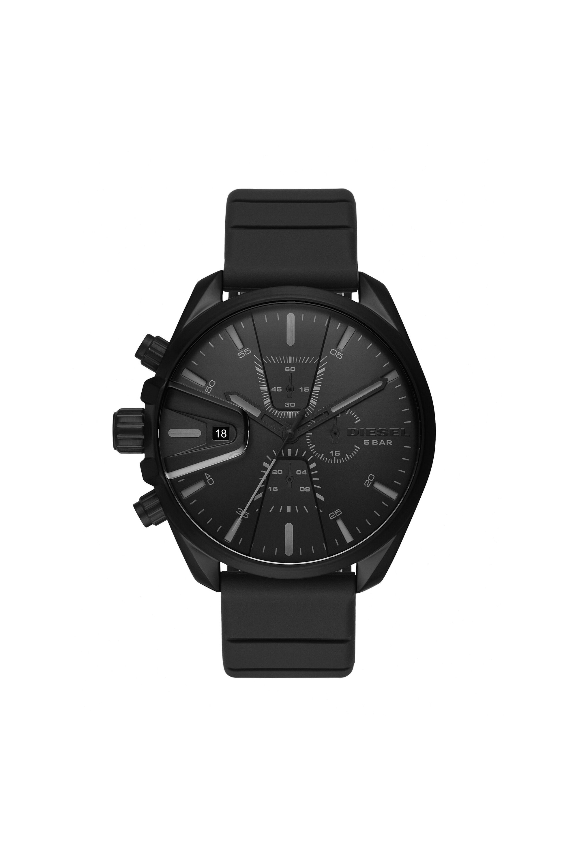 DZ4507 Man MS9 chronograph black silicone watch Diesel