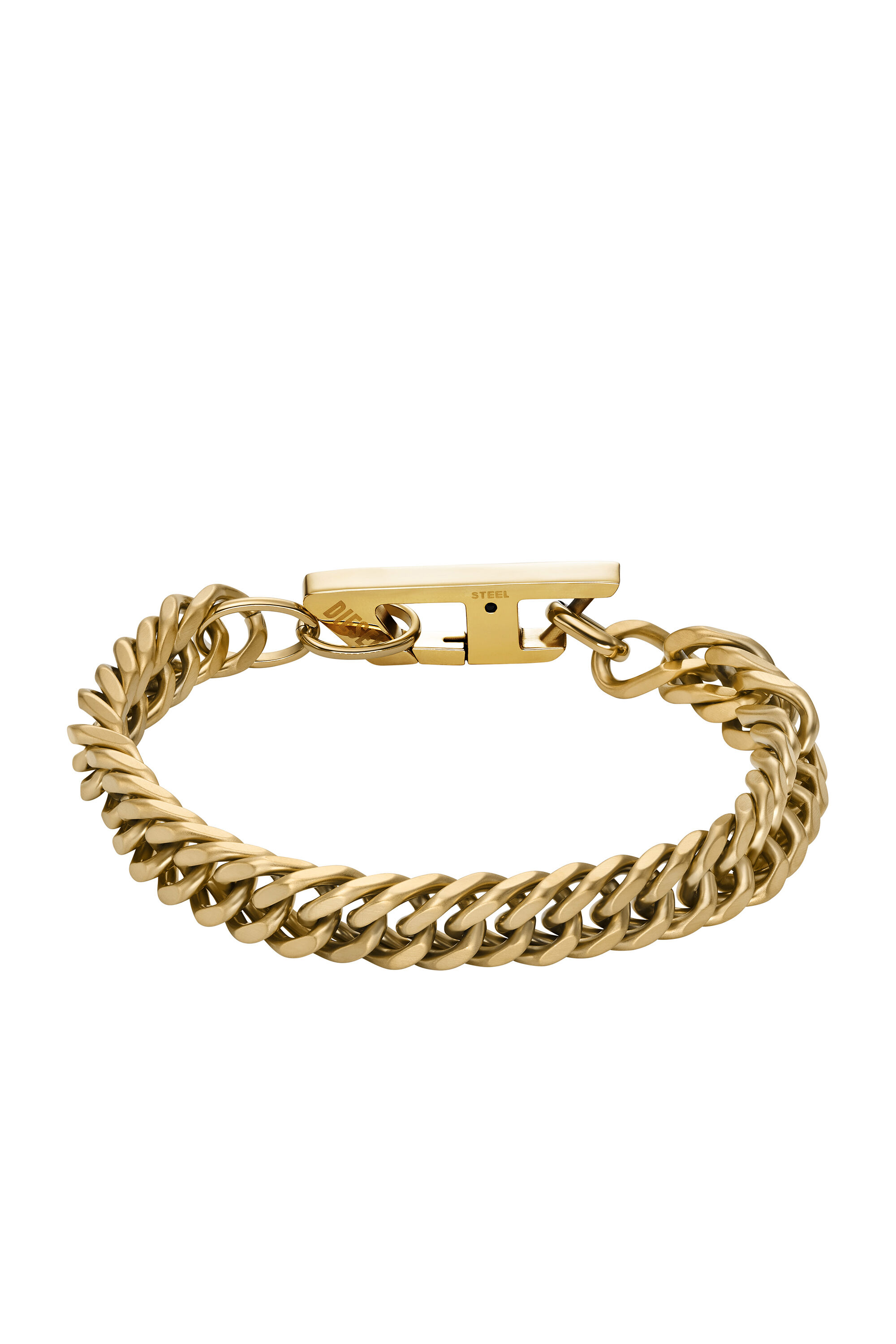Women's Matte Gold-Tone Stainless Steel Chain Bracelet