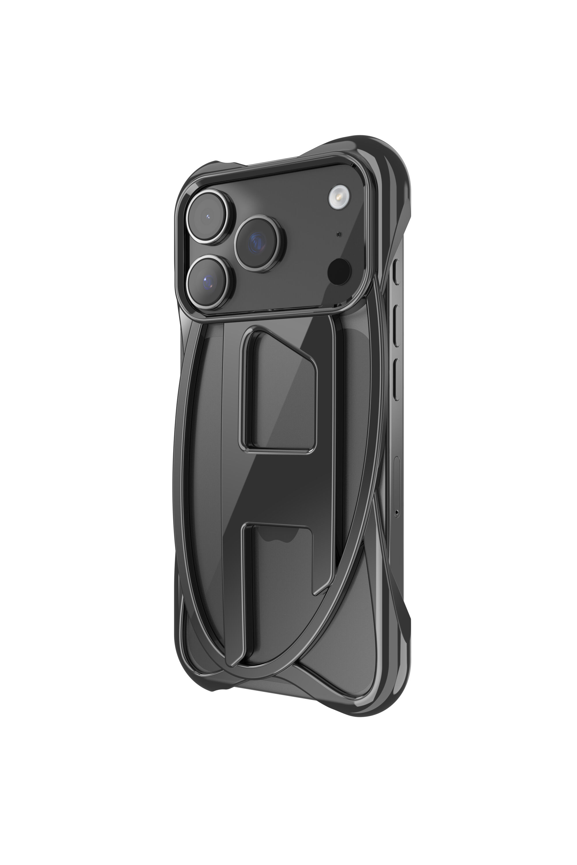 Women's Caged D glossy case for iPhone 17 Pro | Black | Diesel