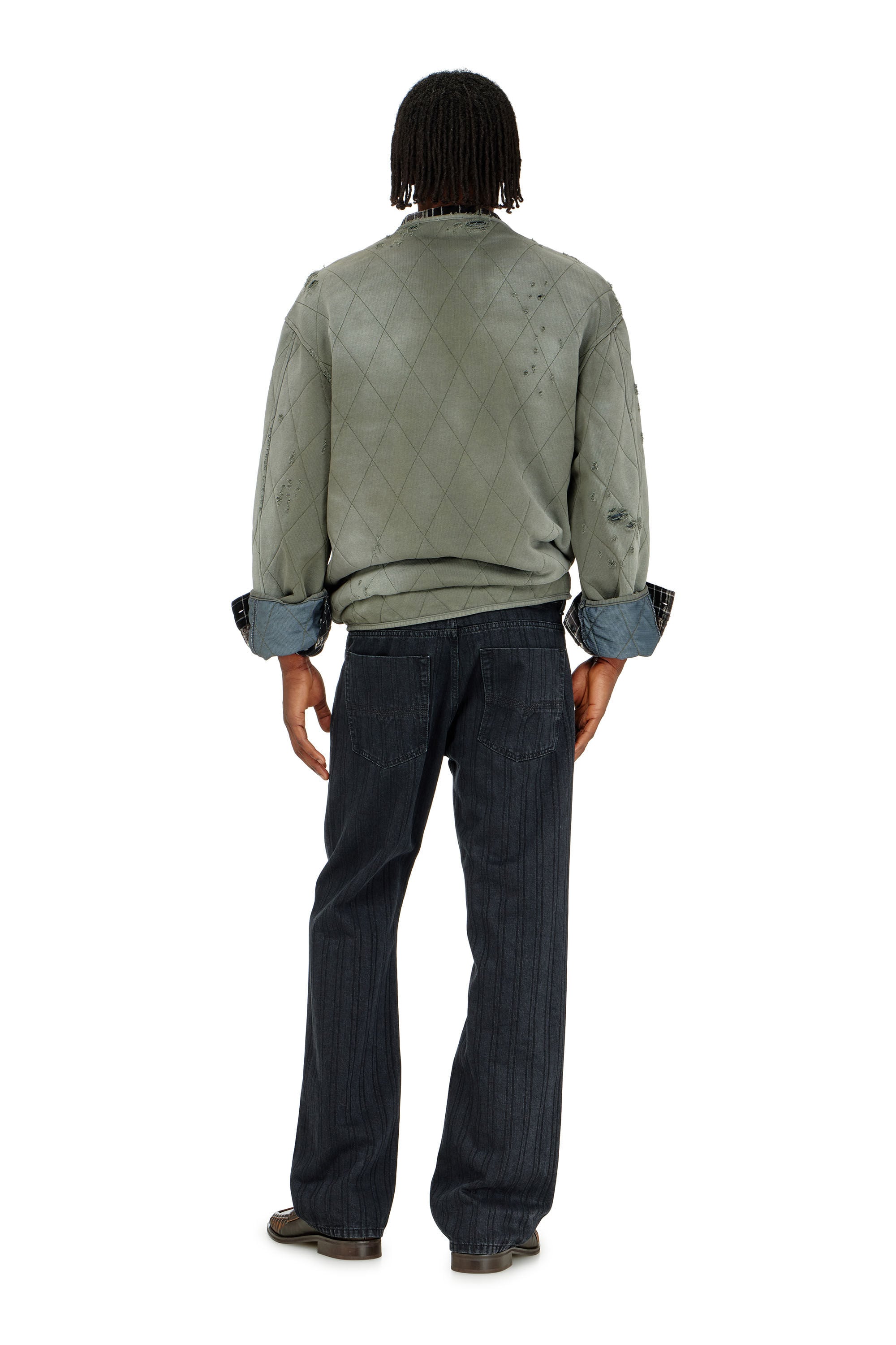 Diesel - Man's Relaxed Jeans 1980 D-Eeper 09Q12, Black/Dark grey - 3
