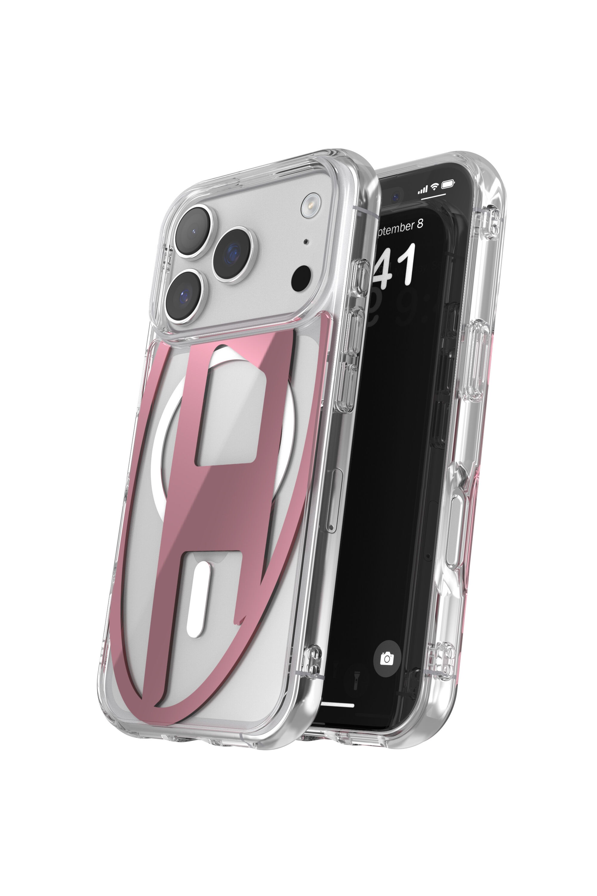 Women's Oval D metallic case with magsafe for iPhone 17 Pro | Pink