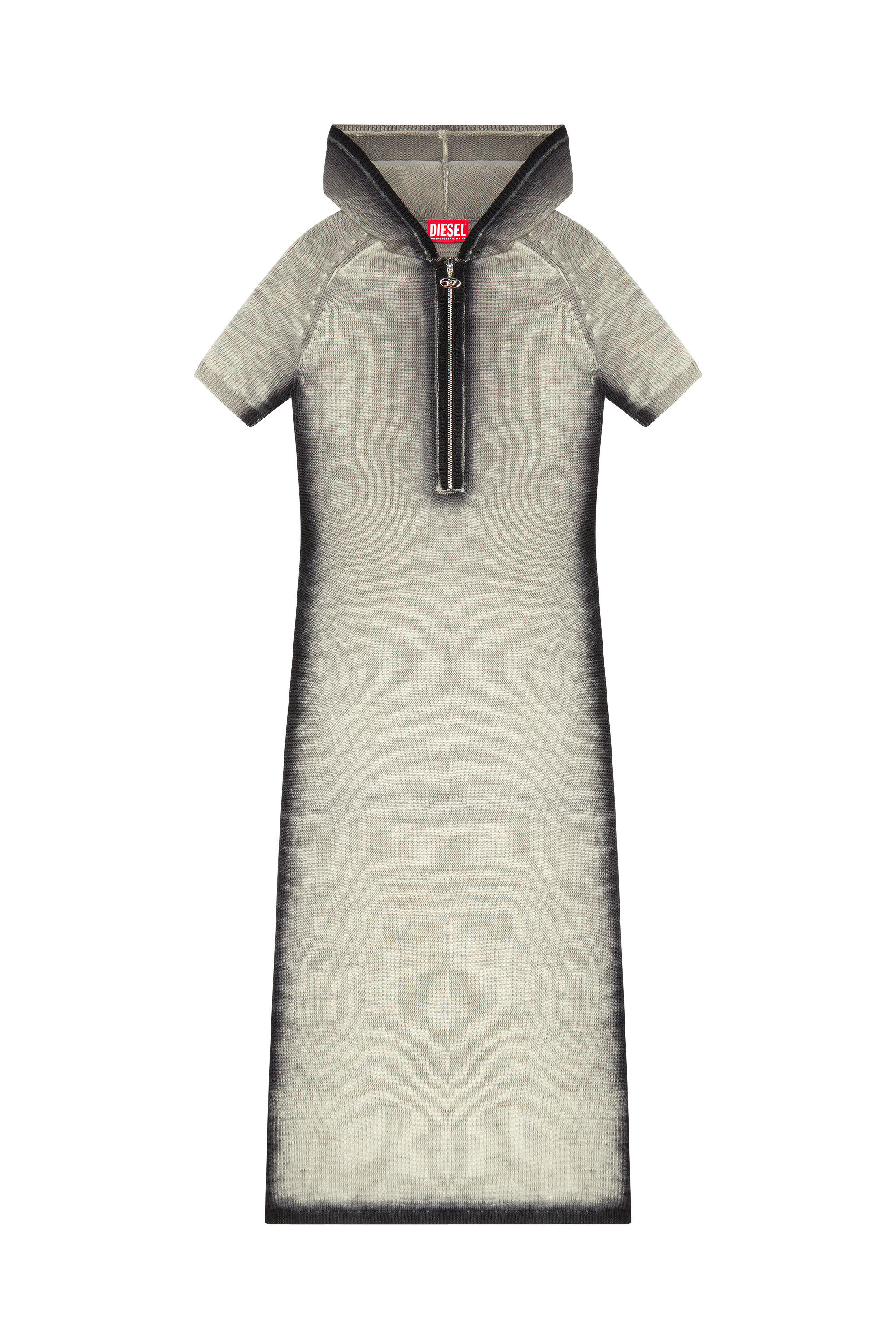 Women's Hooded wool dress with half-zip | M-KEA Diesel