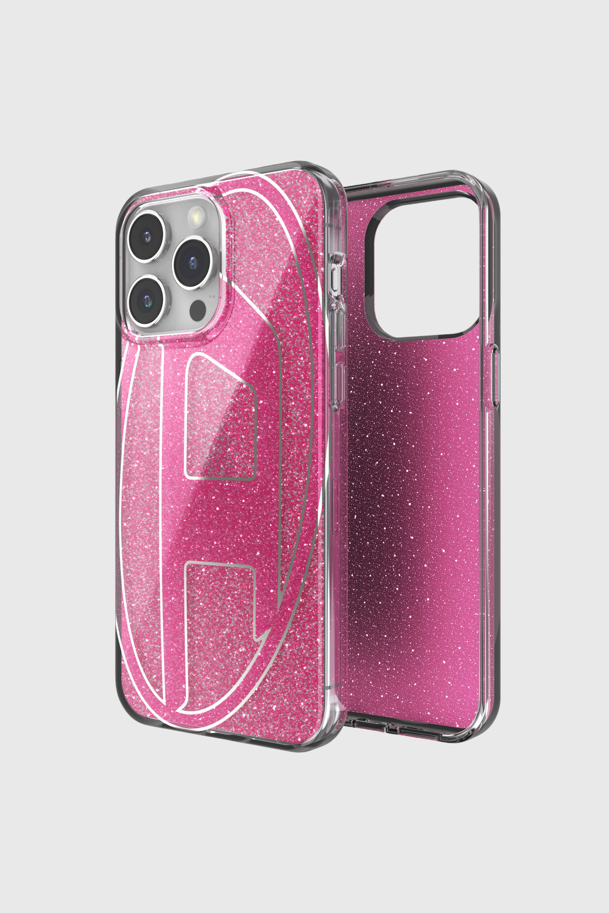 Diesel - 60037 AOP CASE, Unisex's Glitter Case for iP 15 Pro Max in Pink - 1
