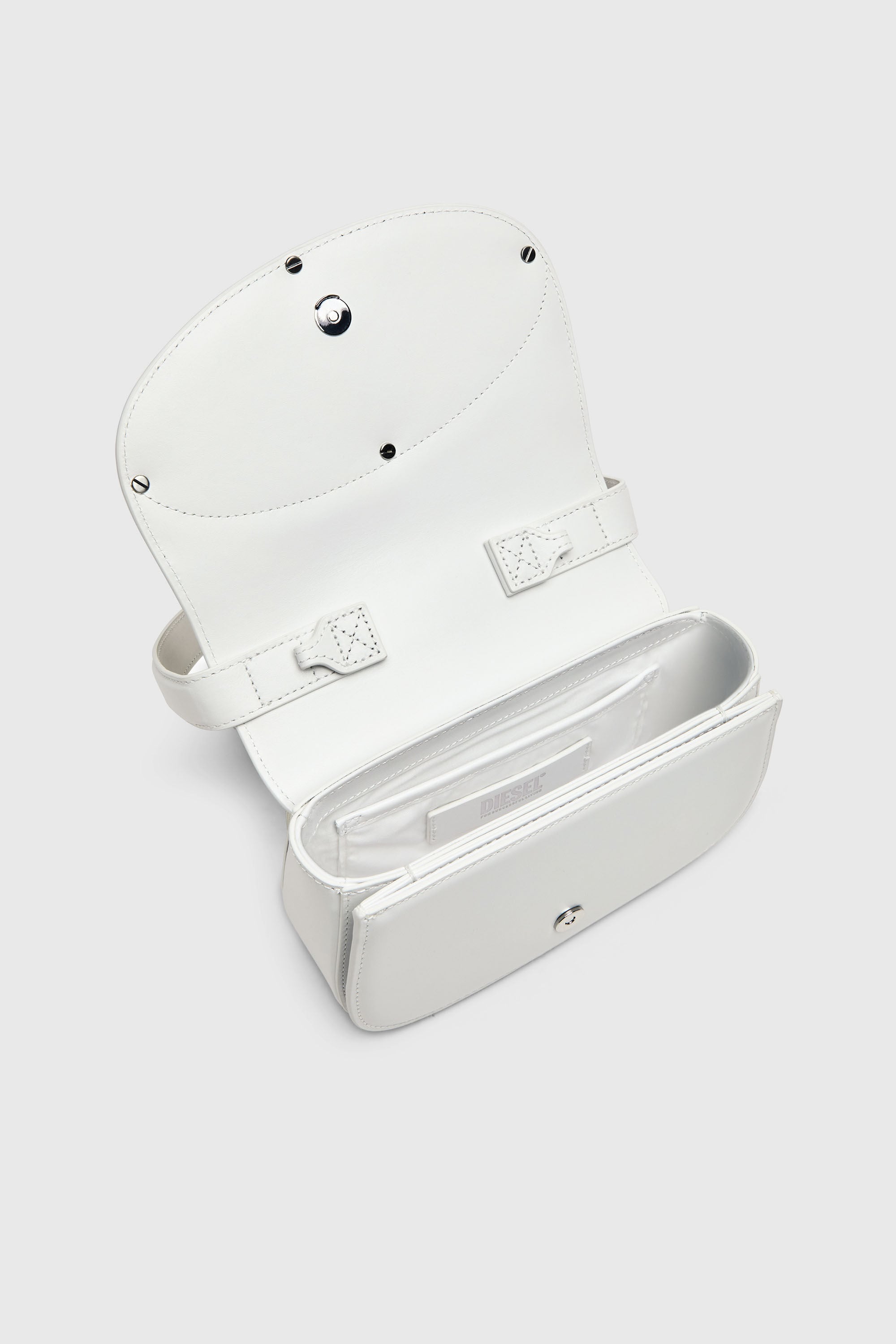 Diesel - 1DR, Woman's 1DR-Iconic shoulder bag in nappa leather in White - 4