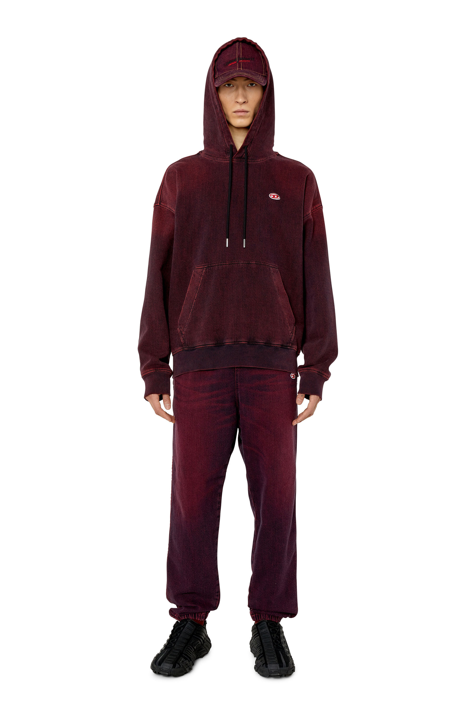 Diesel - D-Lab Track Denim 09G91 Tapered, Burgundy - Image 1