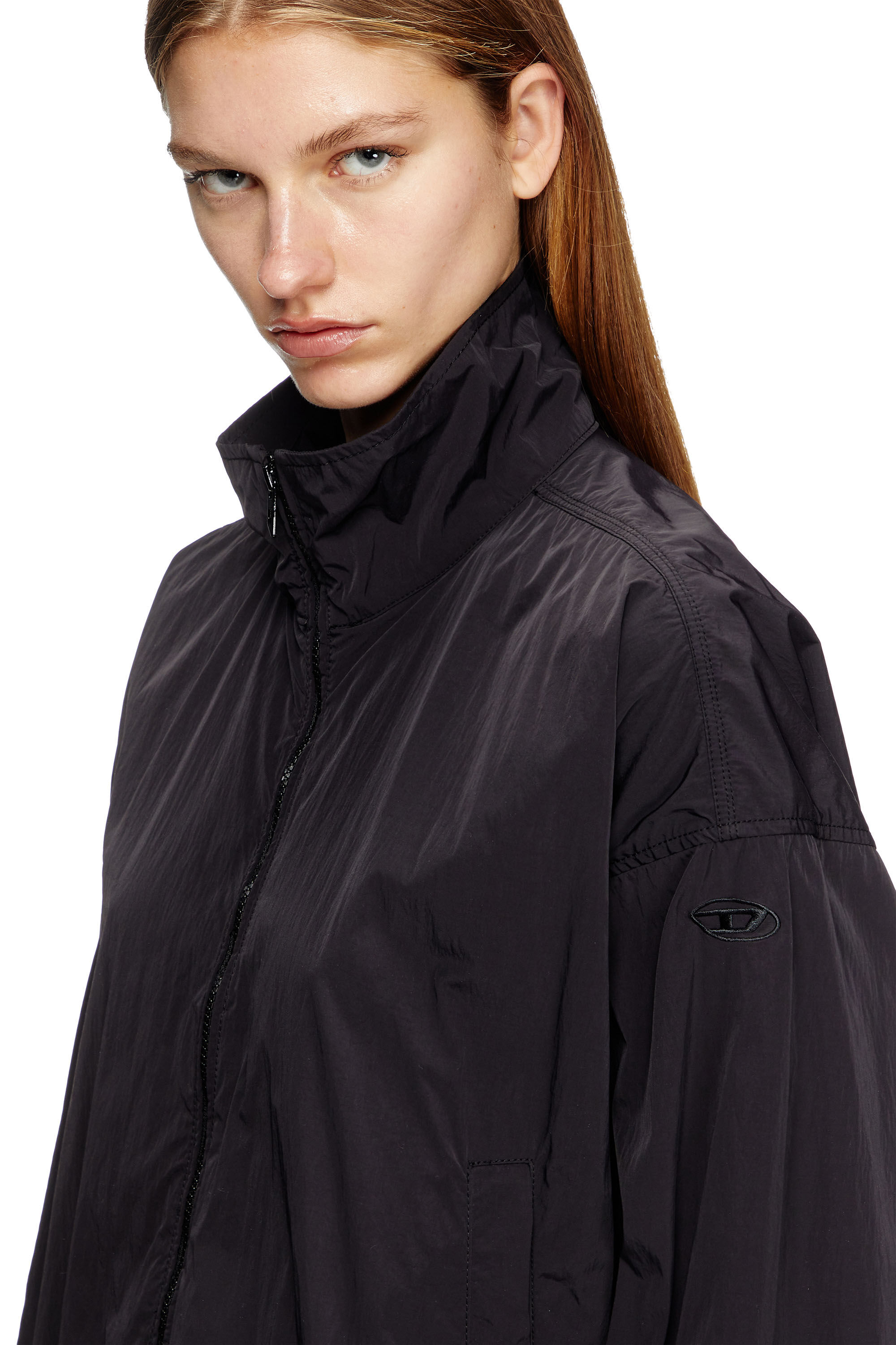 Women's Windbreaker in compact nylon | Black | Diesel