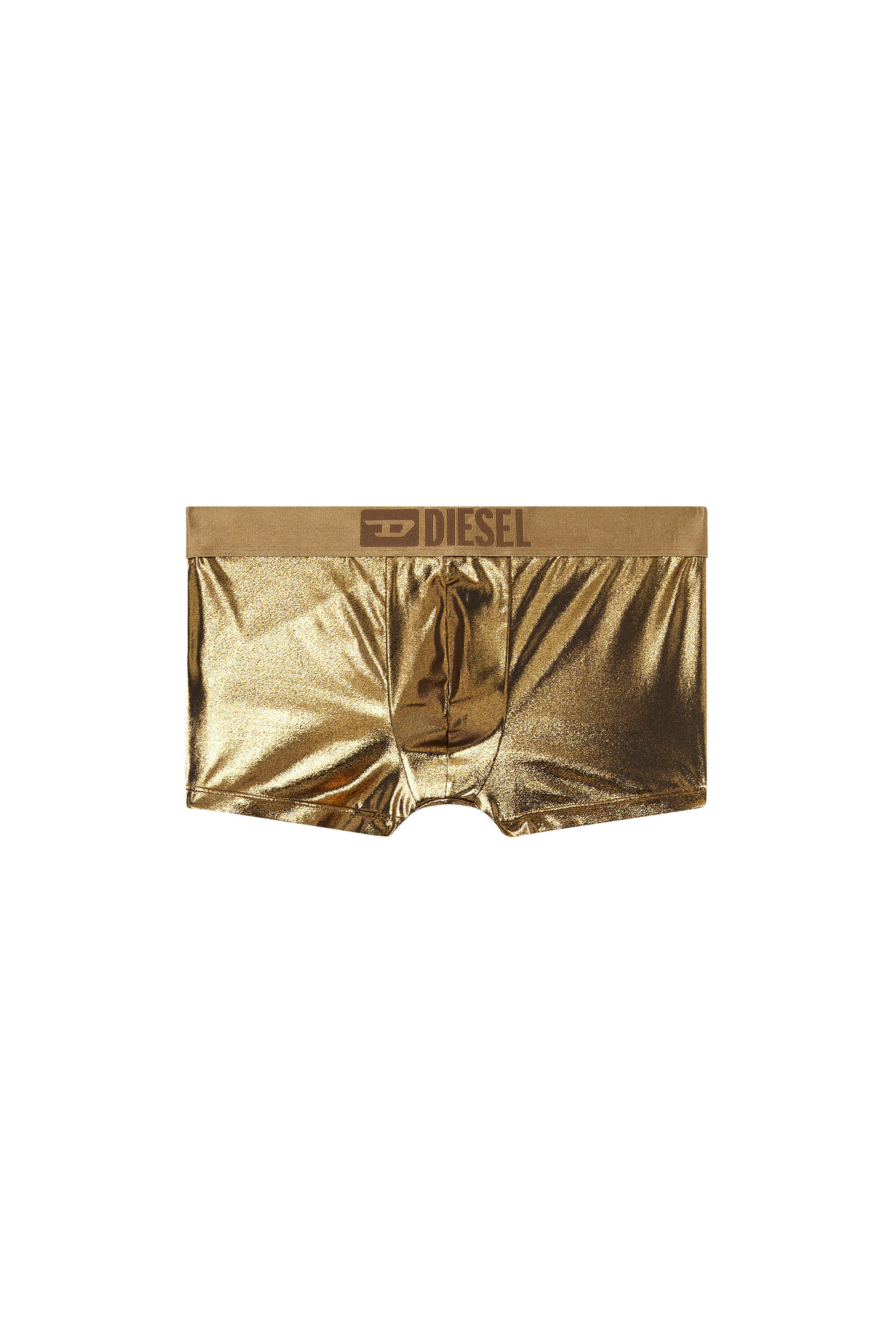 Diesel - DAMIEN-GFT, Man's Foiled fabric boxer briefs in Gold - 2
