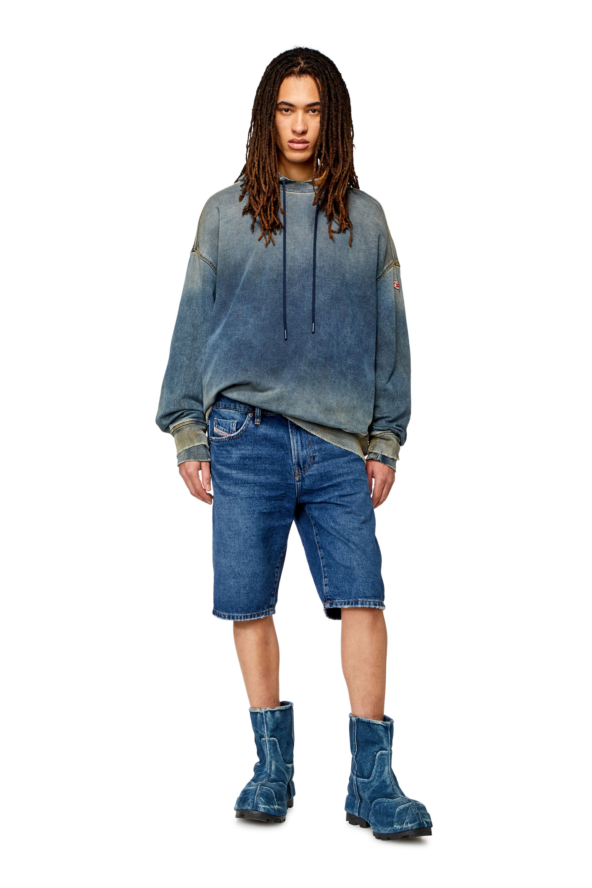 Mens denim shop shorts diesel