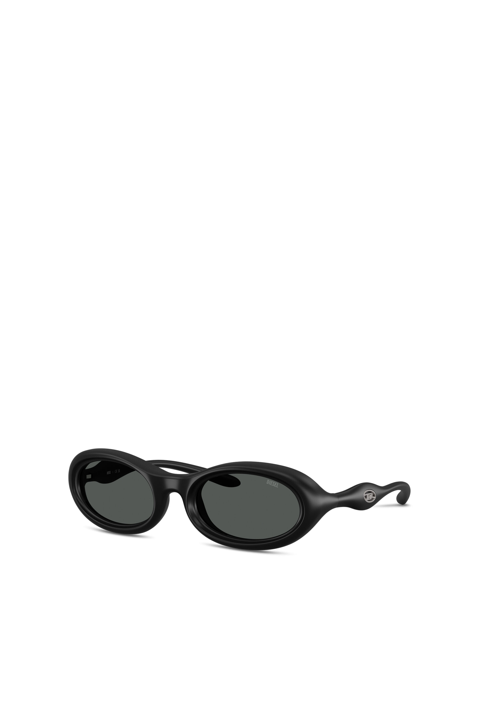 ODIUM blackl ブラックメタル Women's Oval sunglasses | Black | Diesel
