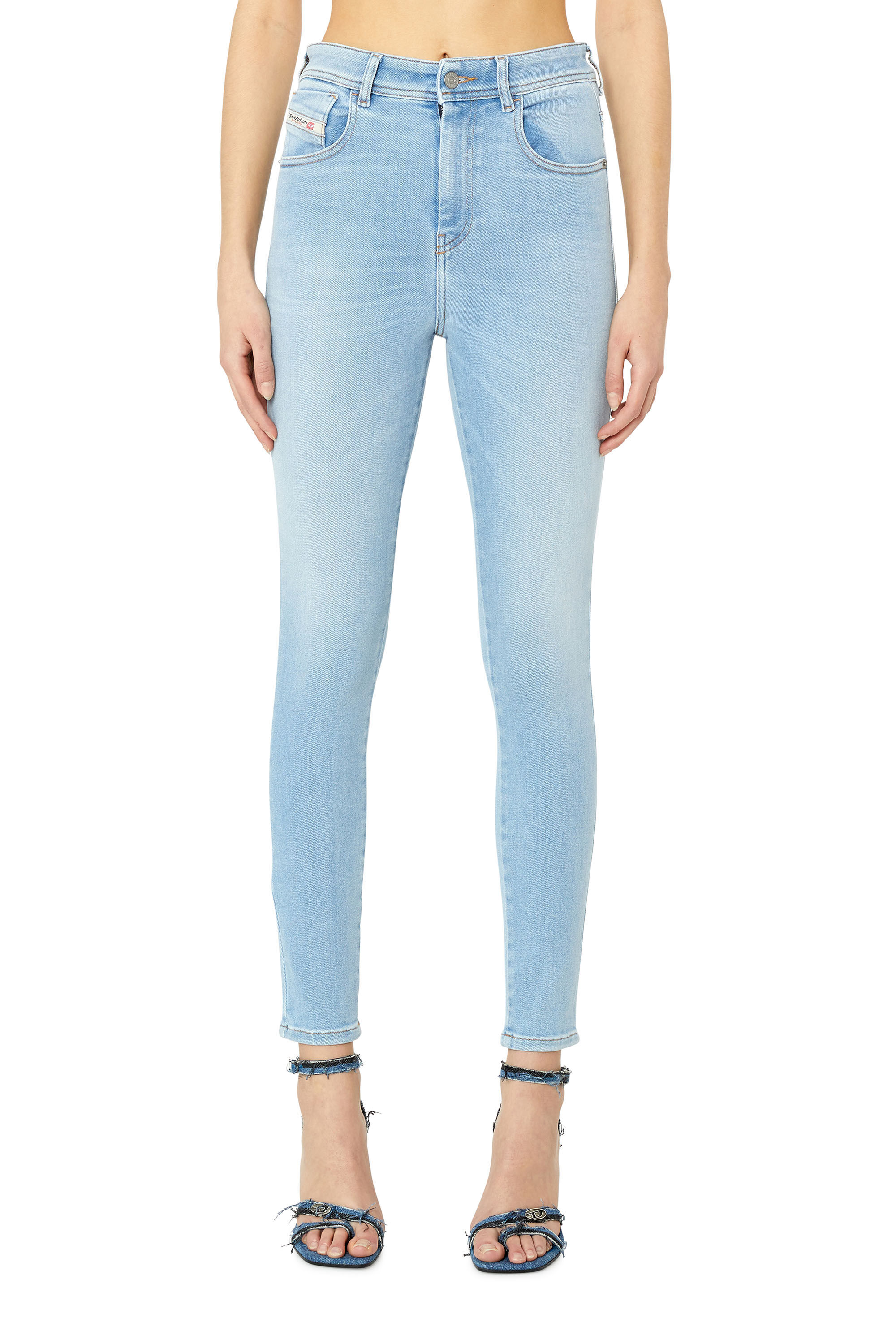 Diesel - 1984 Slandy-High 09E76 Super skinny Jeans, Light Blue - Image 3