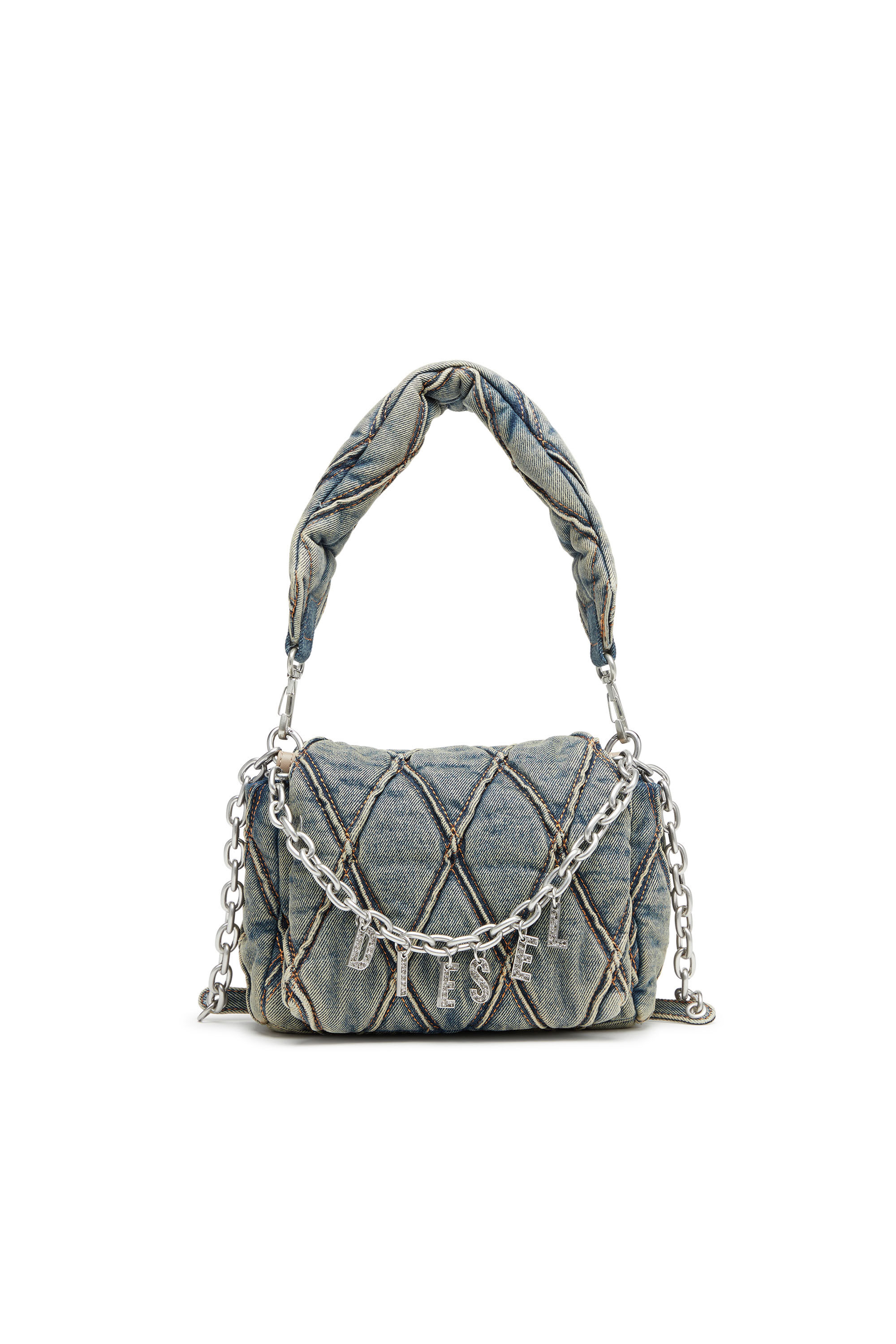 Women's Charm-D Shoulder S - Small handbag in quilted denim | CHARM-D ...
