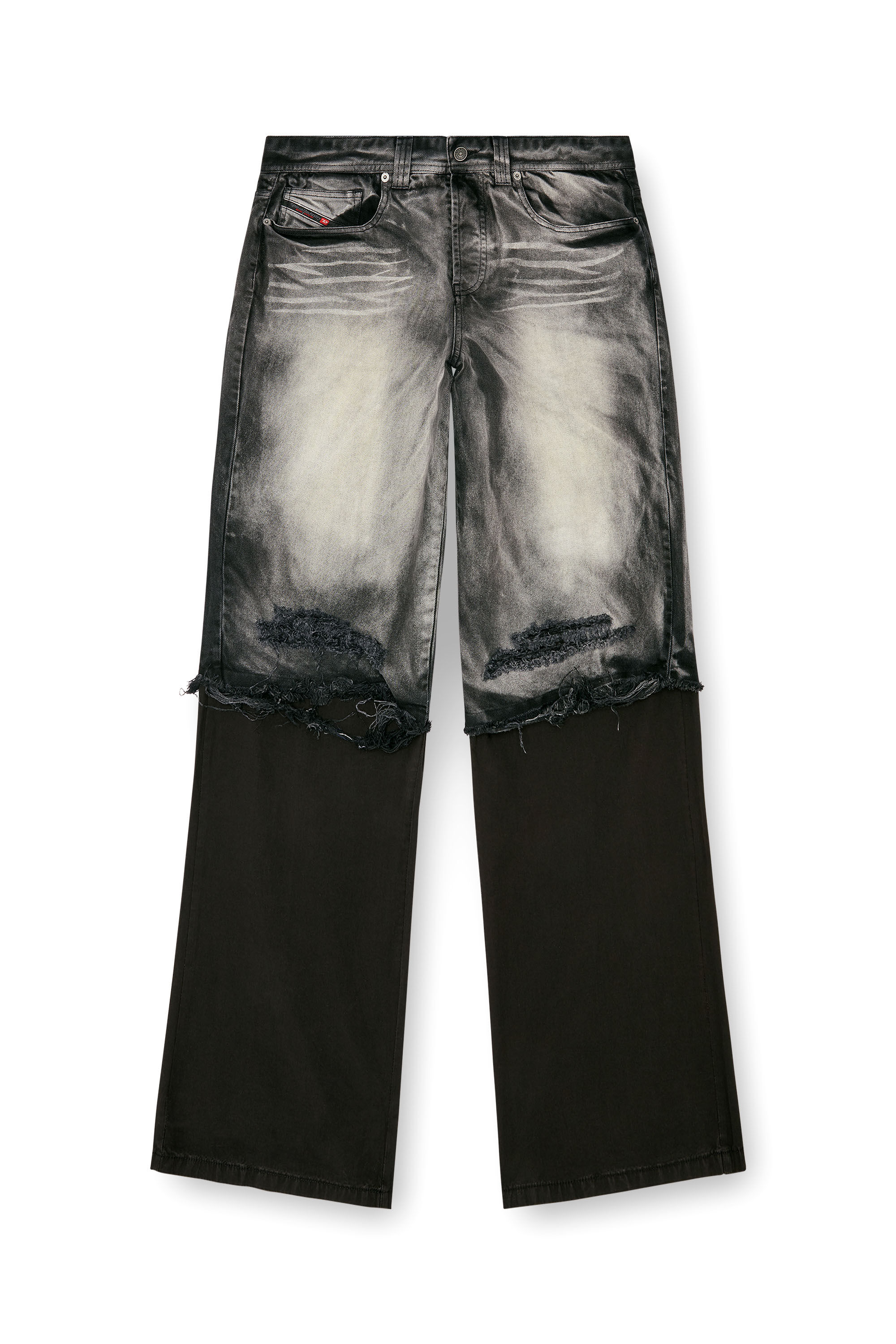 パンツ MUZE FOIL BIOBLEACH DARTS DENIM PANTS MUZE TURQUOISE LABEL -【FOIL DARTS DENIM PANTS(BLACK×BLACK