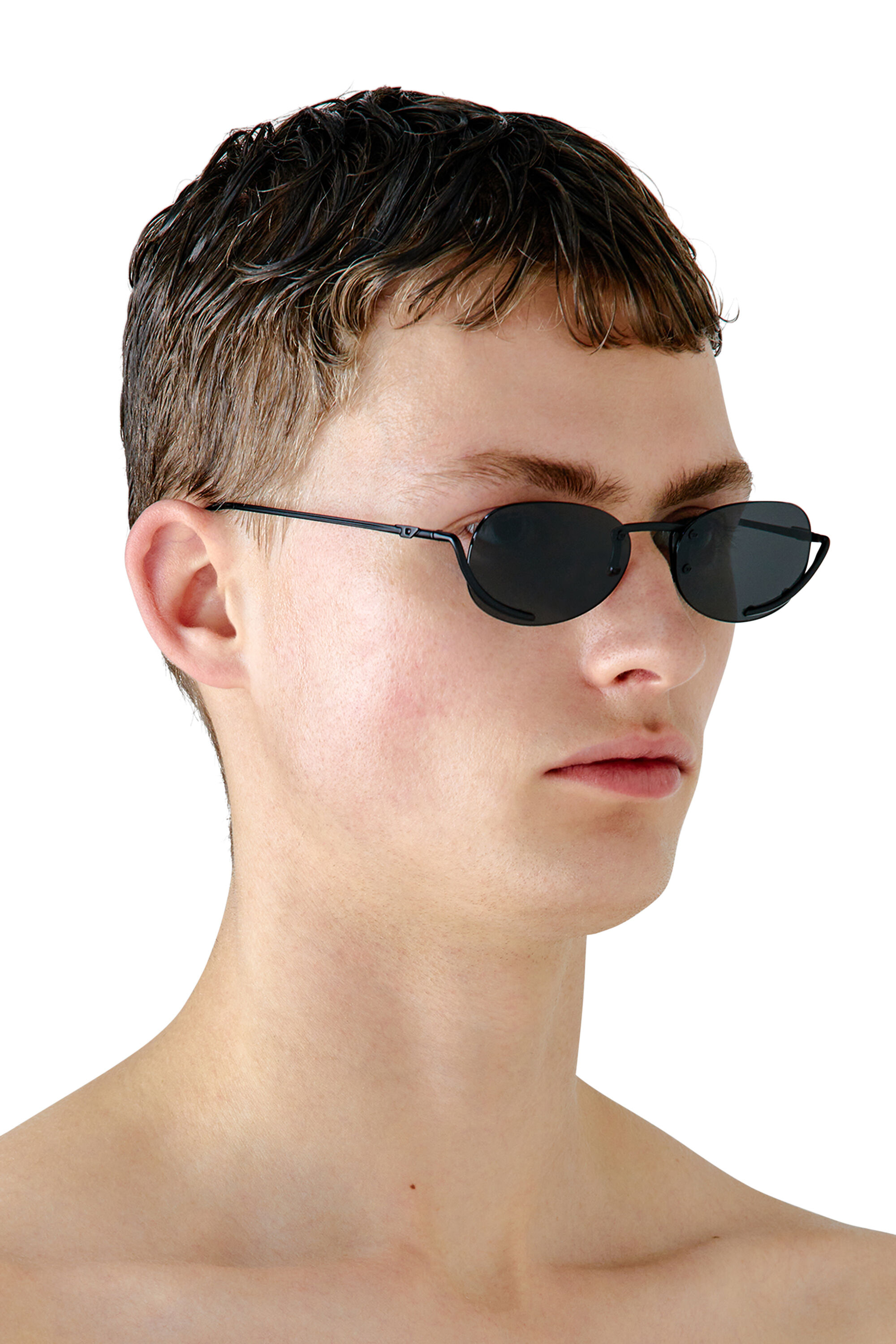 Women's Oval sunglasses | Black | Diesel