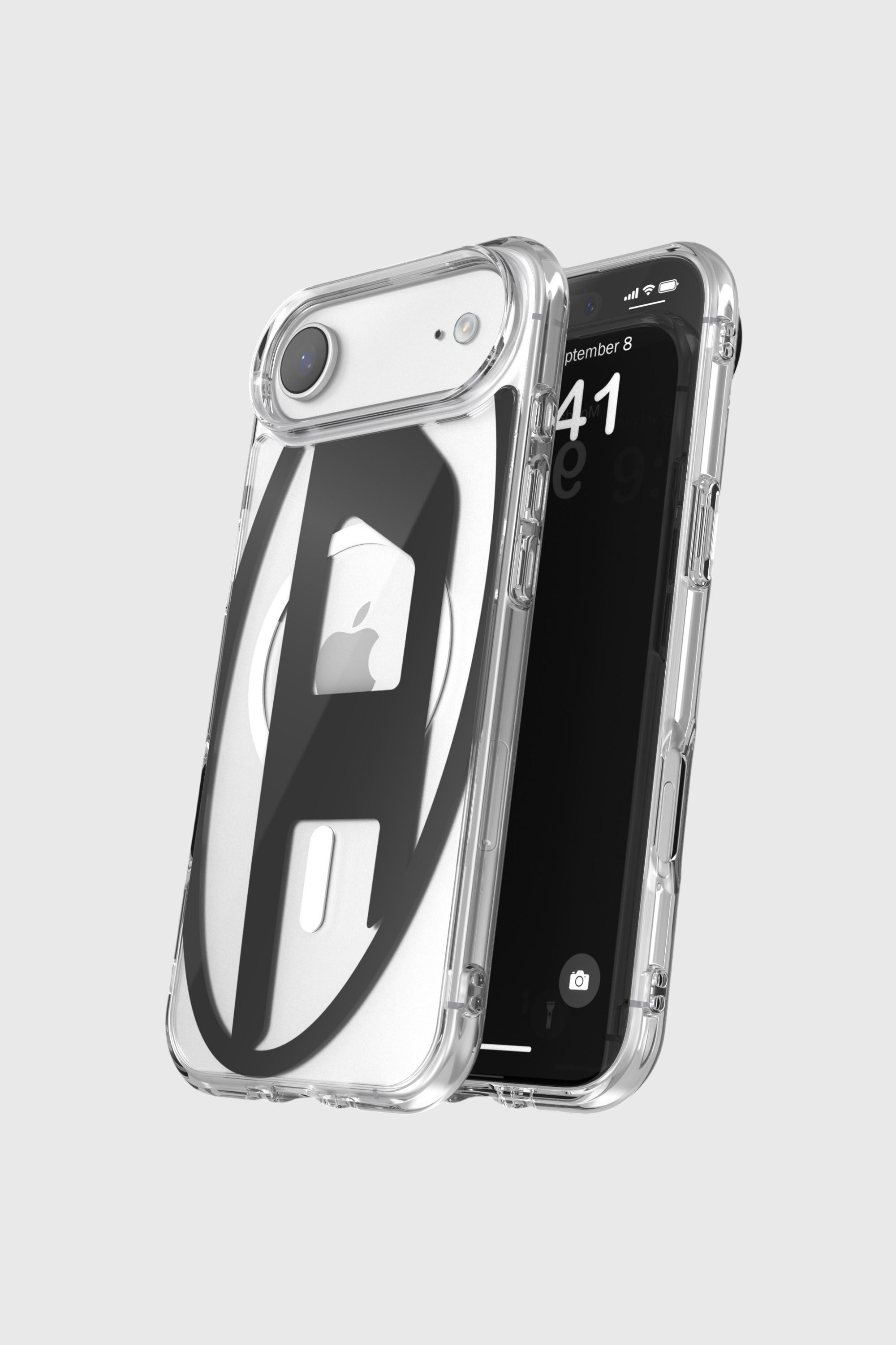 Diesel - 60416 AOP CASE, Unisex's Oval D metallic case with magsafe for iPhone 17 Air in Black - 4