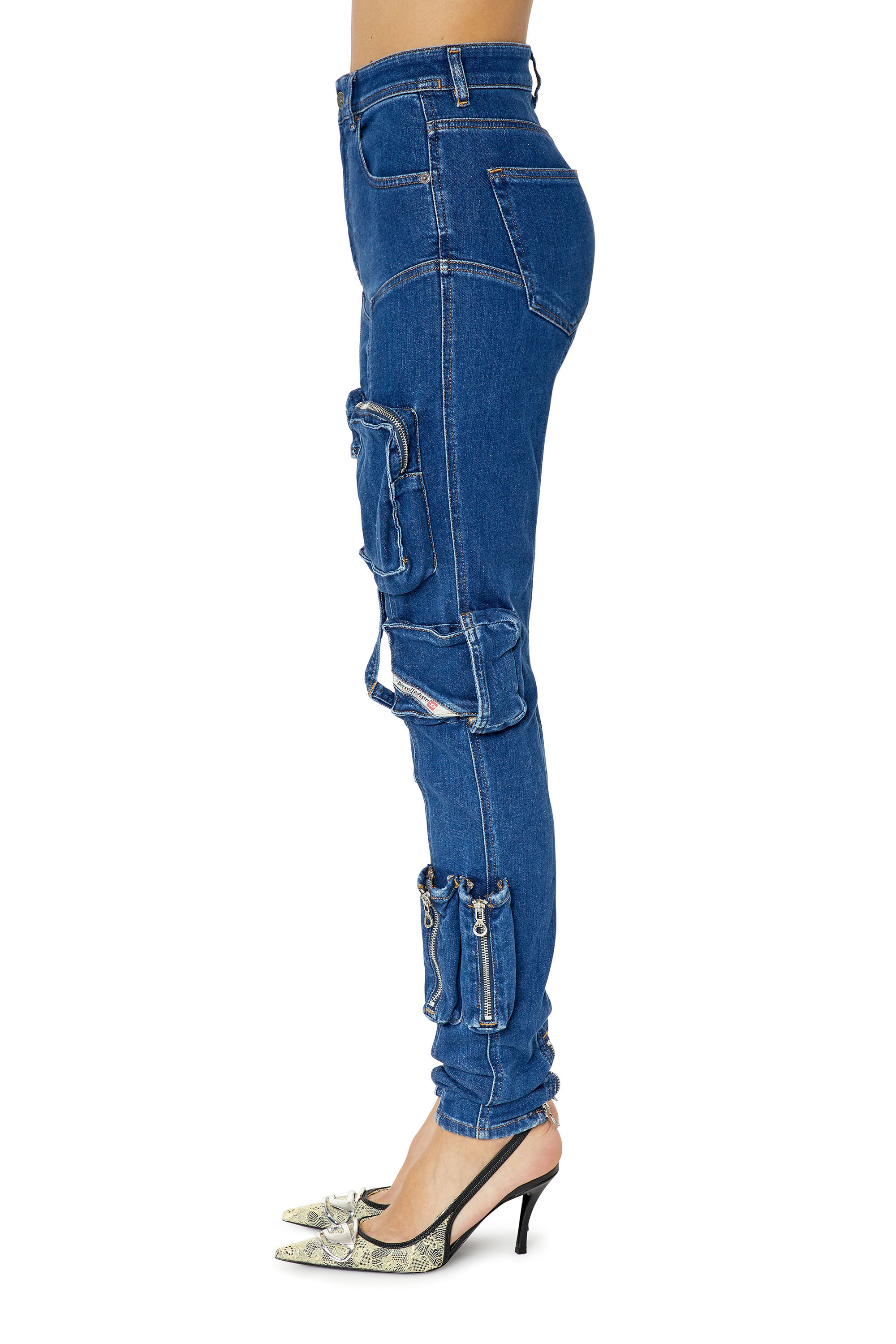 Diesel - 1984 Slandy-High 09F28 Super skinny Jeans, Dark Blue - Image 5