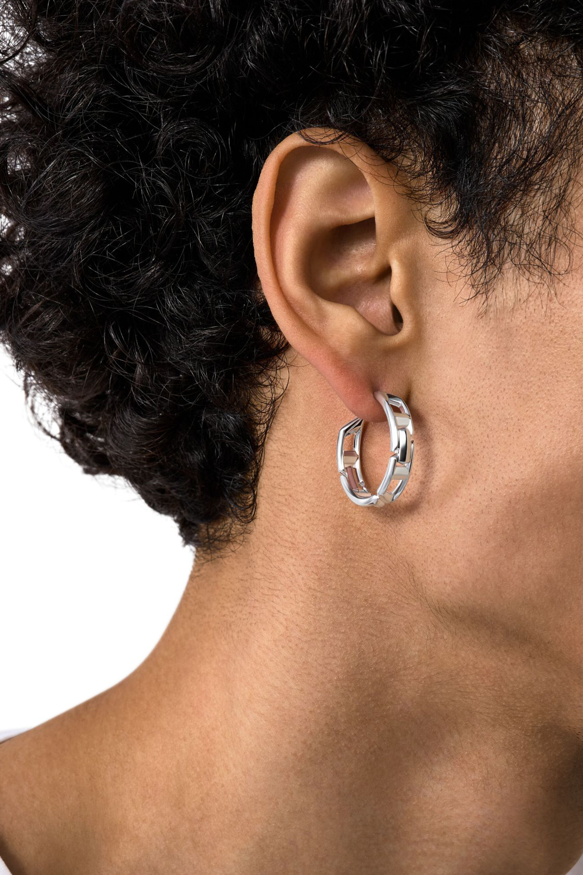 DIESEL ◆ フープピアス｜dl1361040 sterling silver jewel DL1357040 STERLING SILVER JEWEL Sterling Silver Hoop Earring