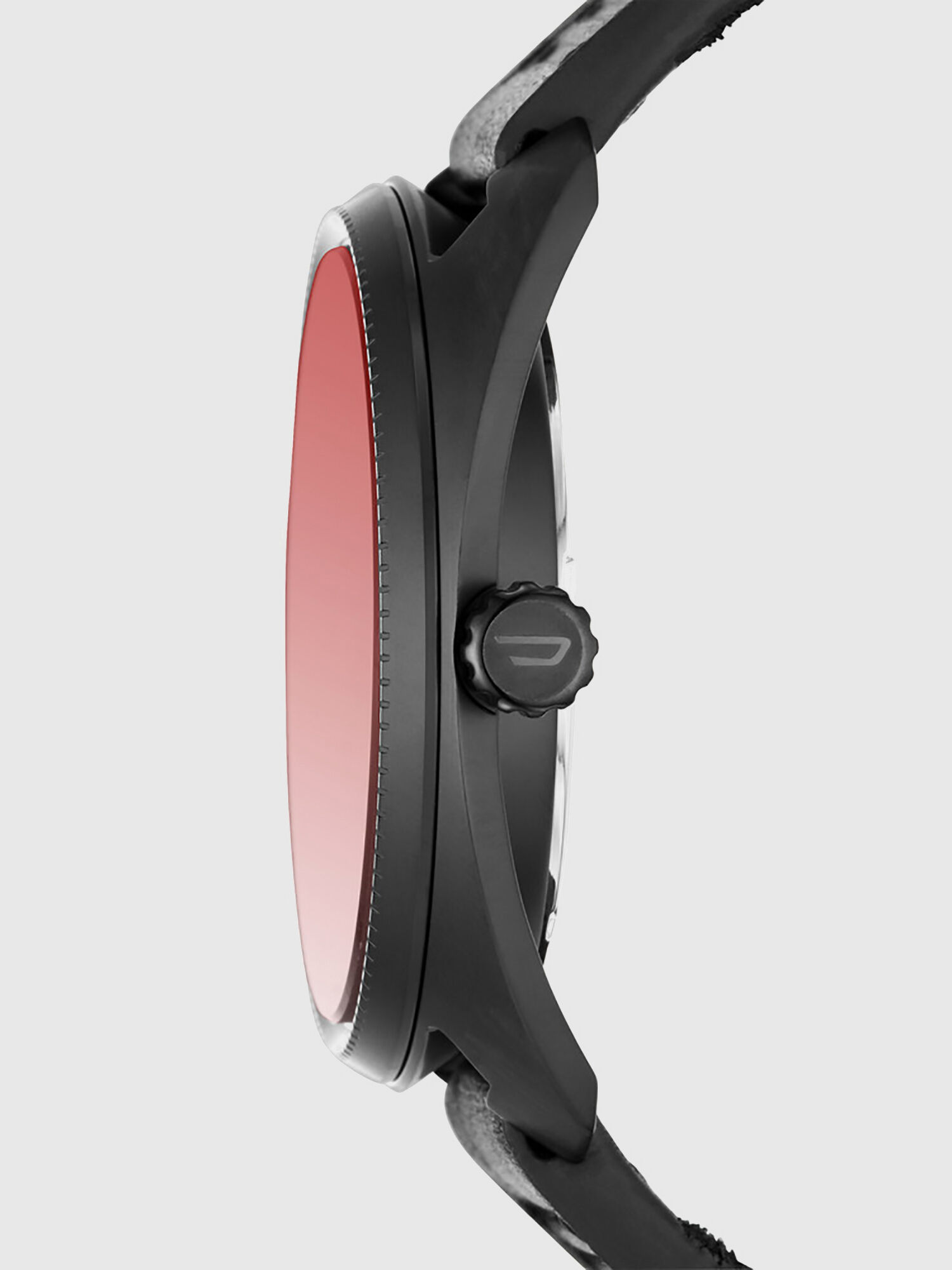 ディーゼル 時計 レディース Fastbak レッド×ブラック DZ1837 DZ1837 Man: Fastback leather watch with red lens, 45 mm | Diesel