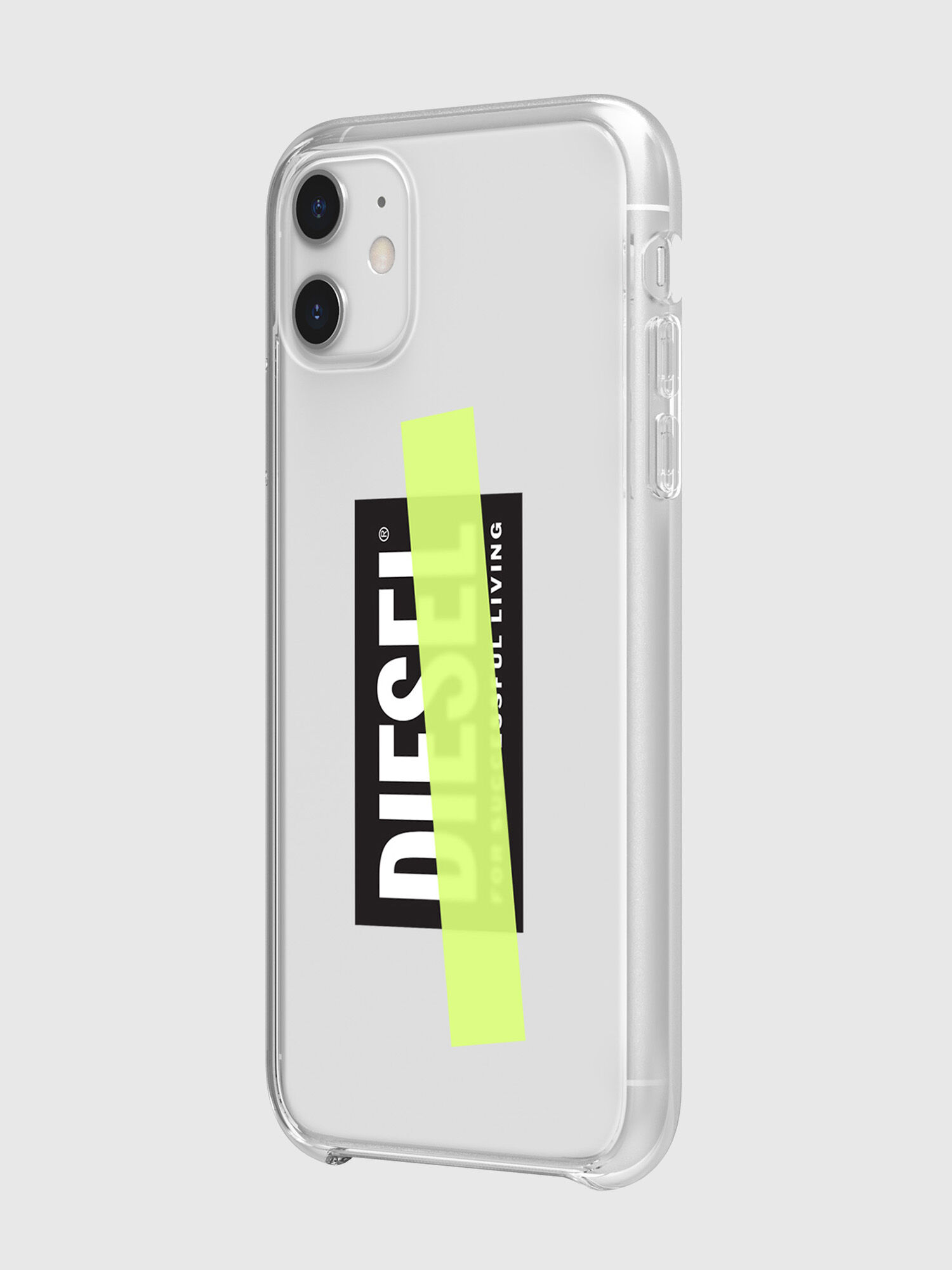 Diesel - DIPH-032-CLYET, Unisex's Printed co-mold case for iPhone 11 in White/Yellow - 6