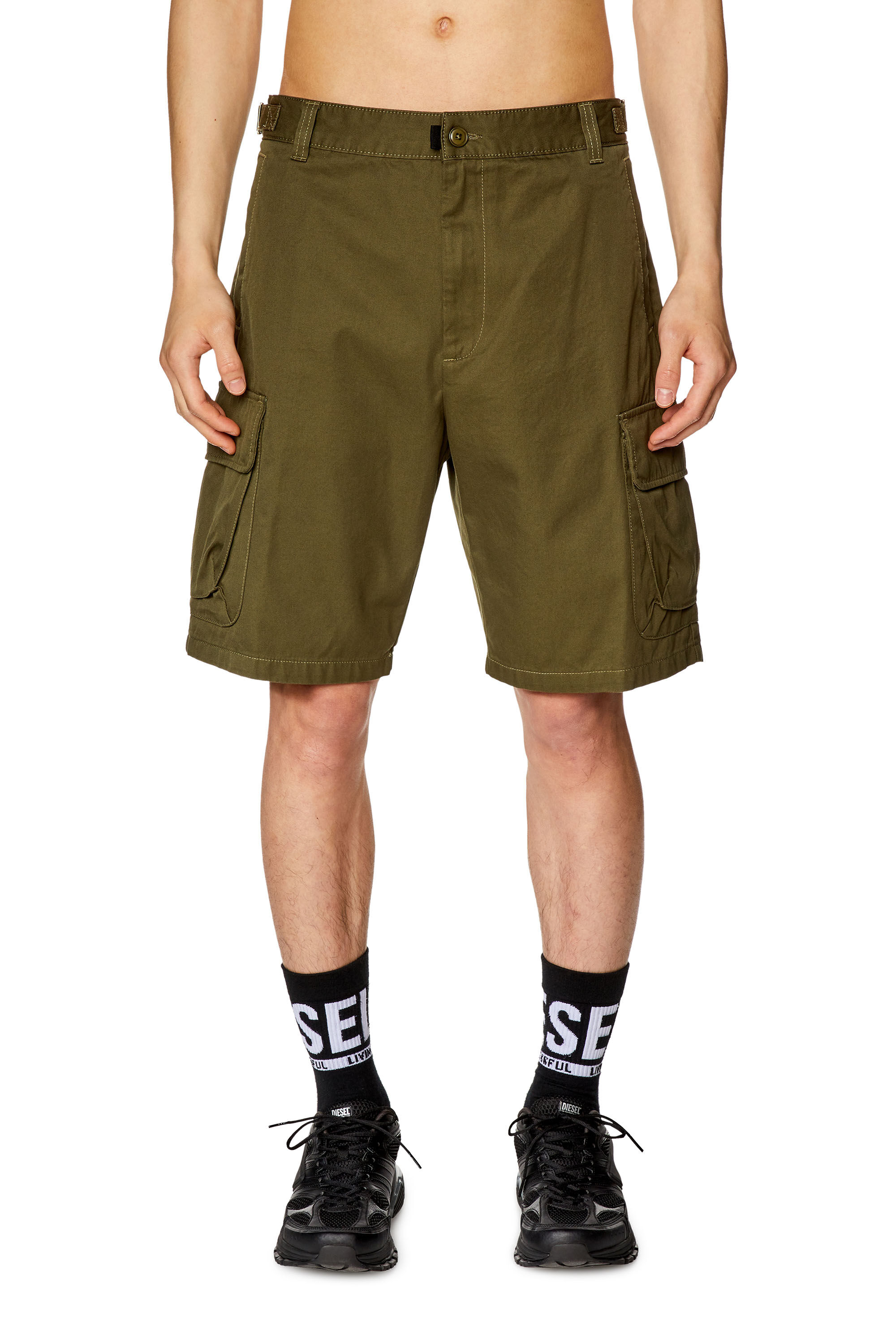 Men s Twill cargo shorts in organic cotton P ARGYM SHORT Diesel
