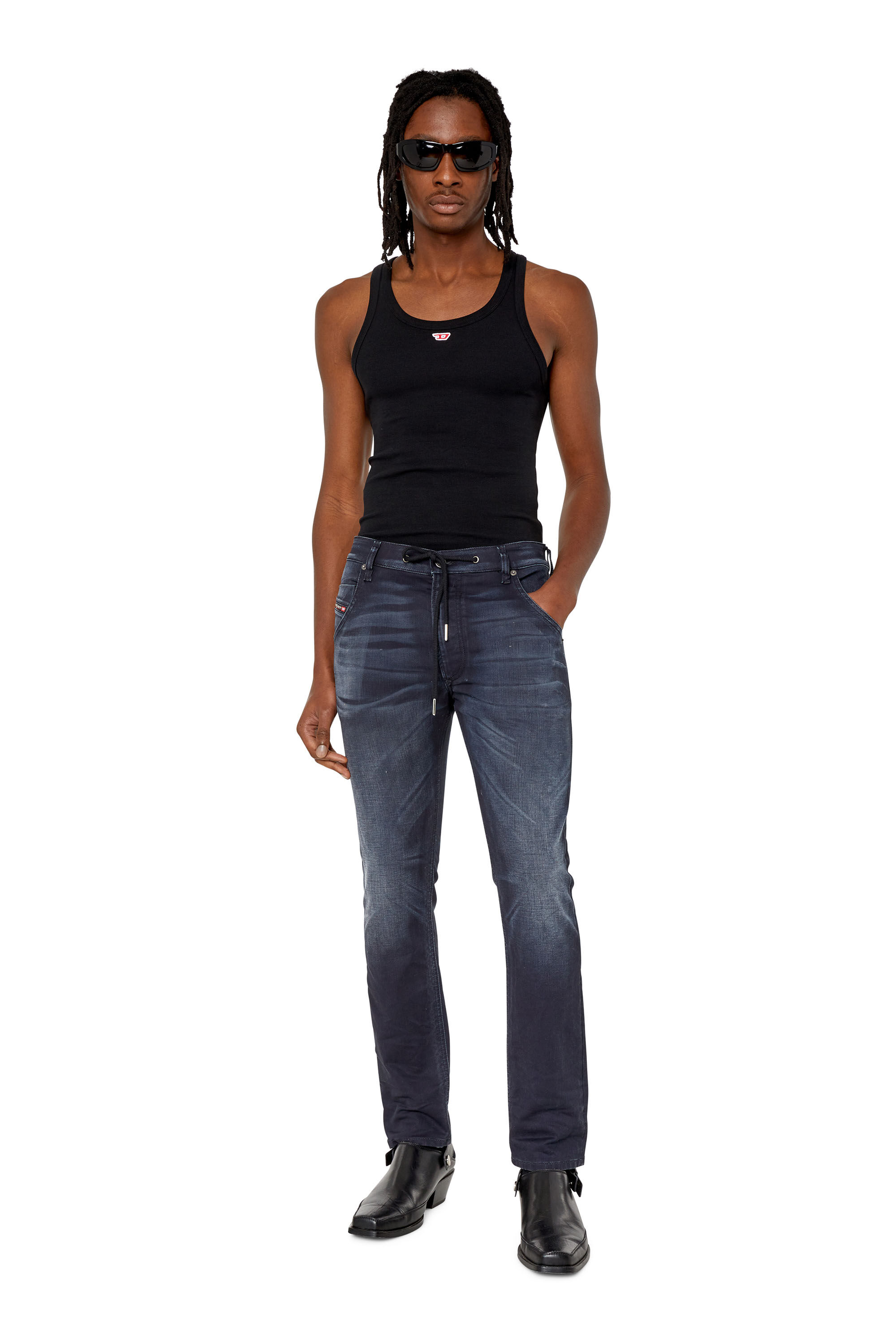 Diesel - Krooley JoggJeans® 068CR Tapered, Black/Dark grey - Image 1