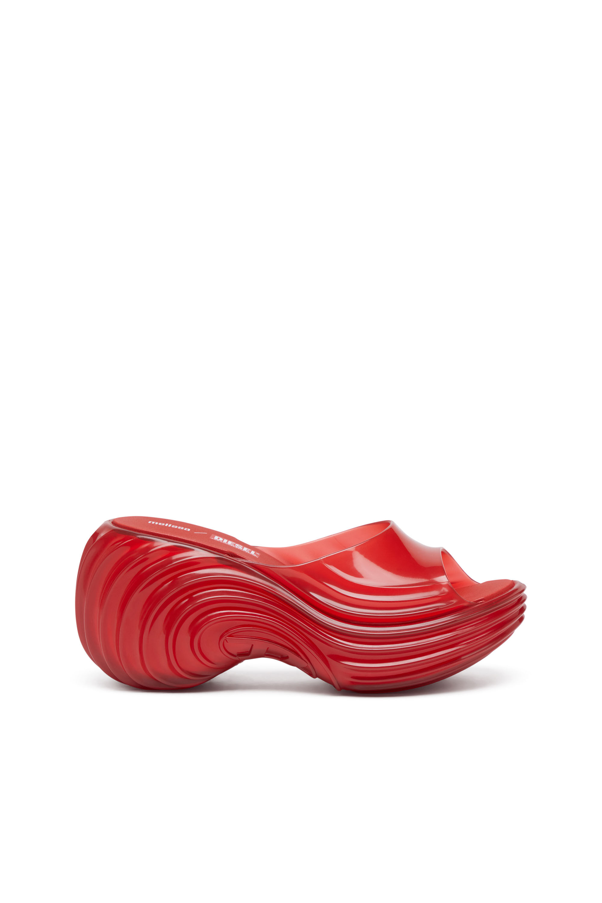 Women's Platform mule in Melflex® | Red | Diesel {{Country}}