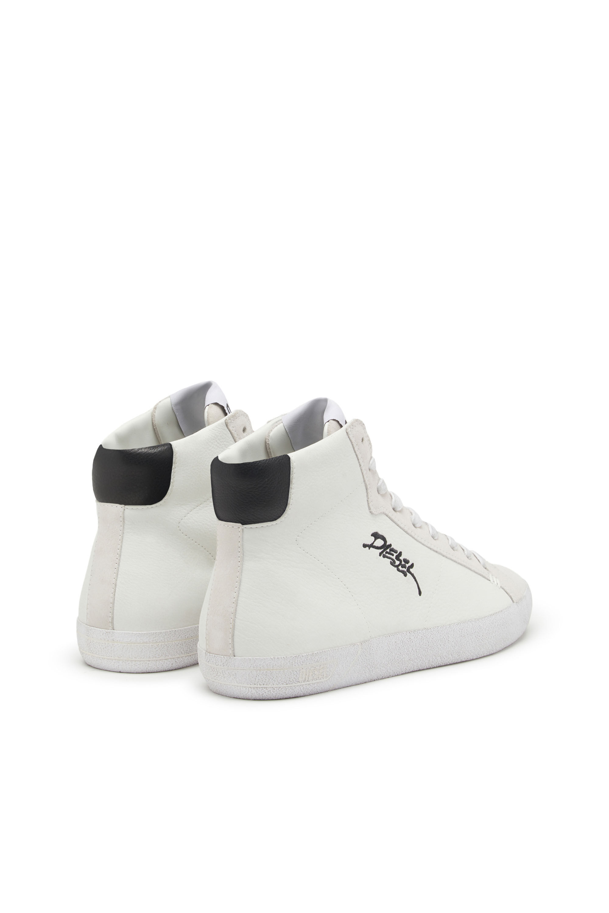 Diesel - S-LEROJI MID, Man's S-Leroji Mid - High-top sneakers with embroidered logo in White - 3