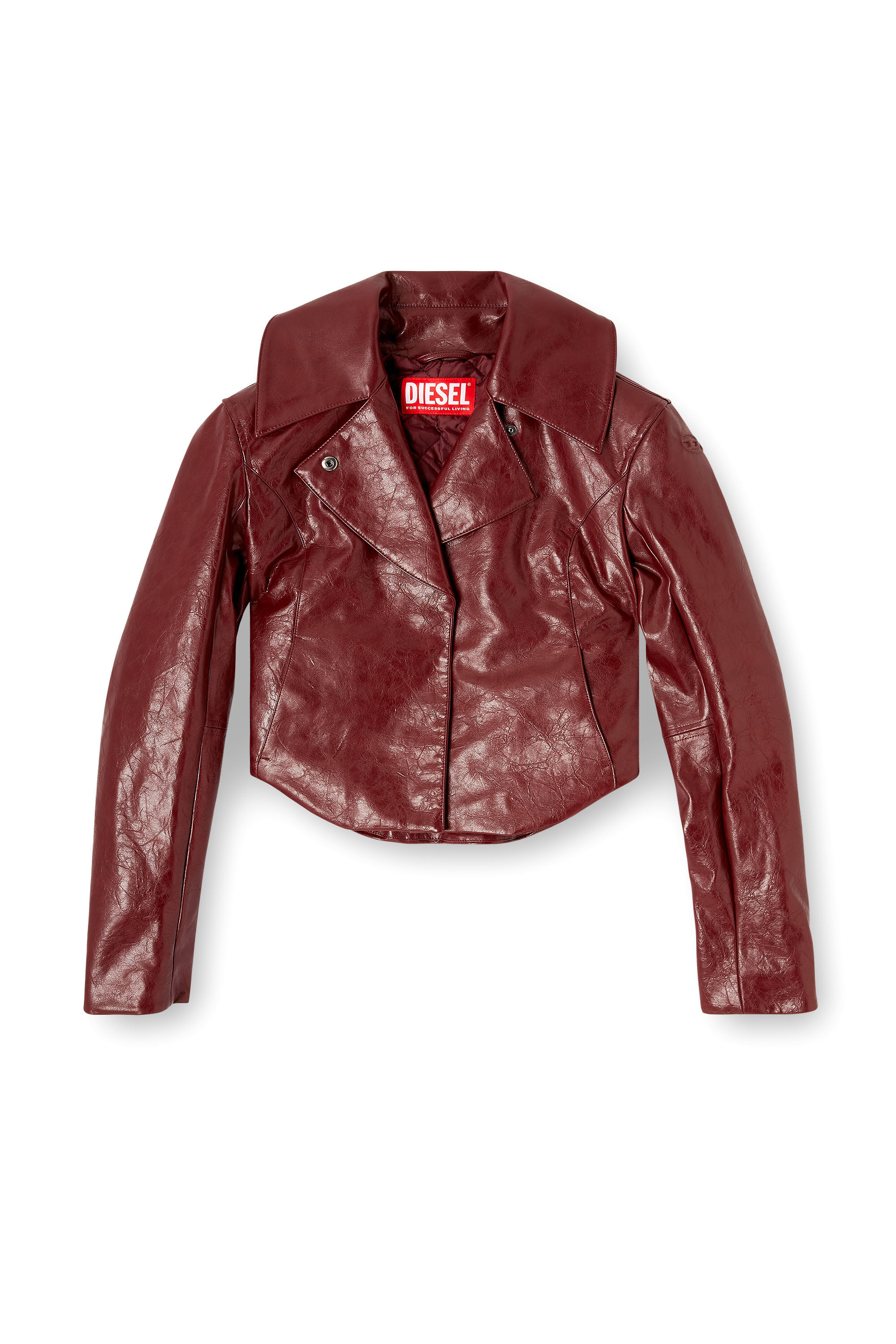 Women's Tailored jacket in coated fabric | Red | Diesel
