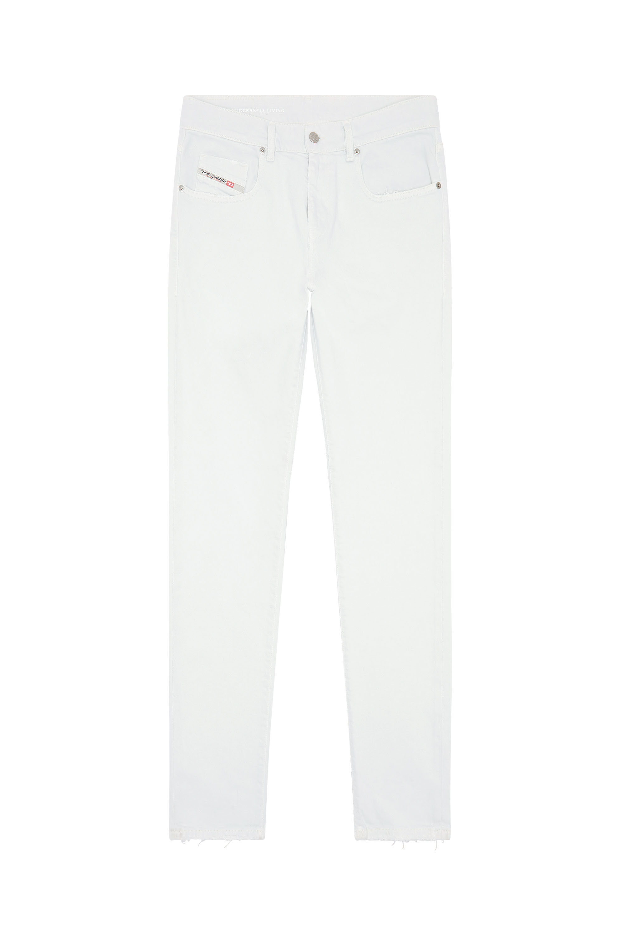 2019 D STRUKT Man Slim White Jeans Diesel