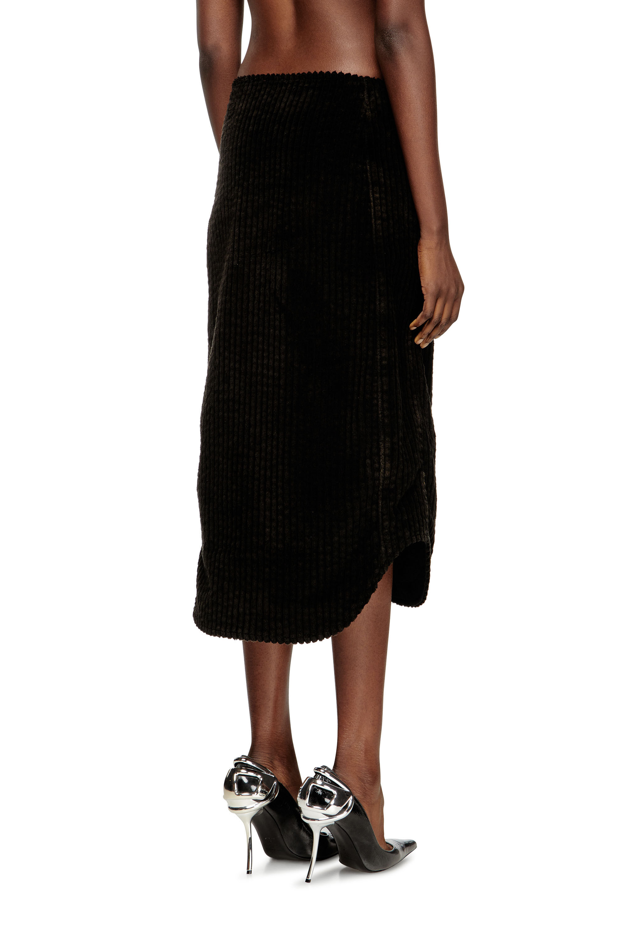 Diesel - O-LLIPOP, Woman's Cotton midi skirt with zipper in null - 4