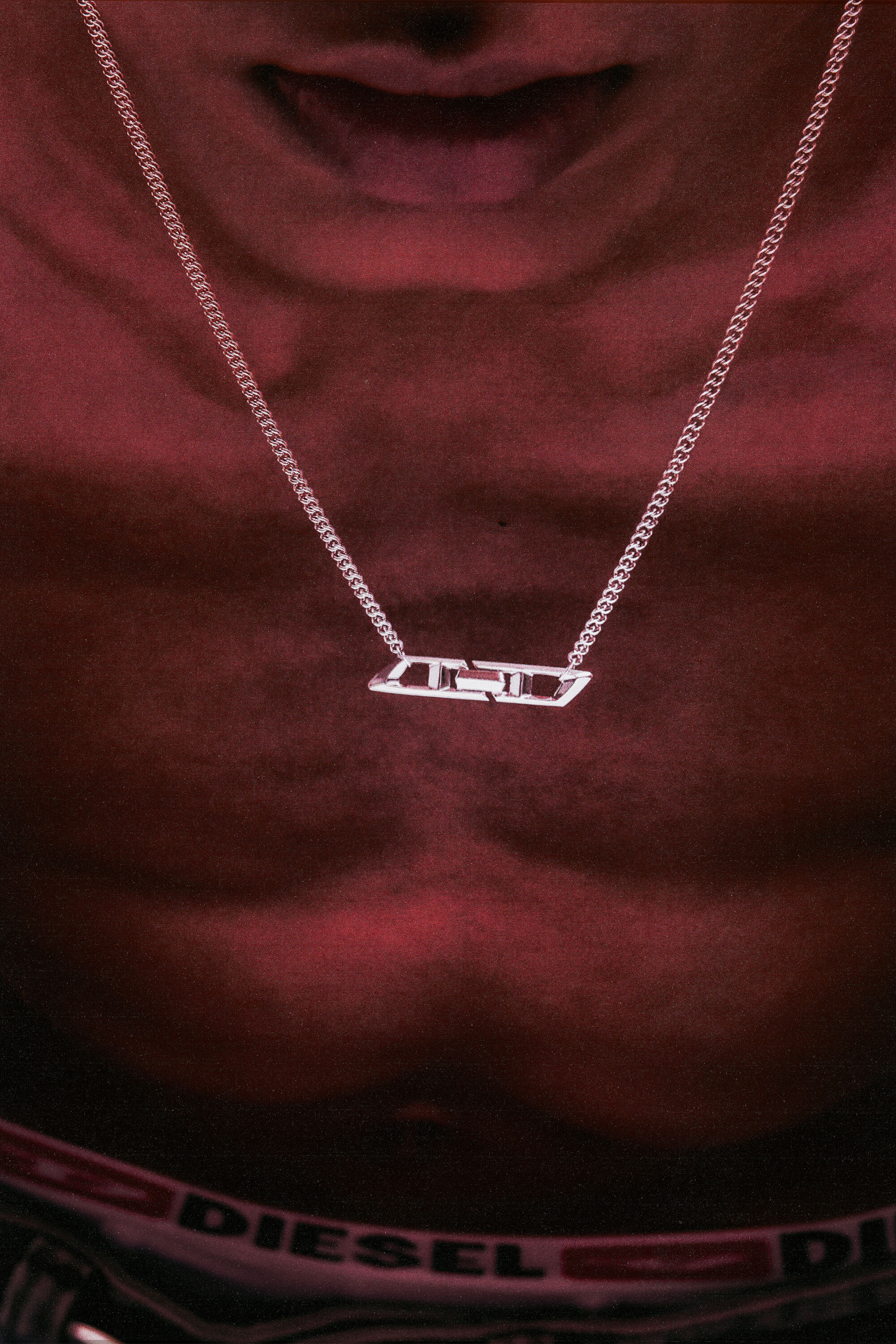 Women's Sterling Silver D Logo Necklace | Silver | Diesel