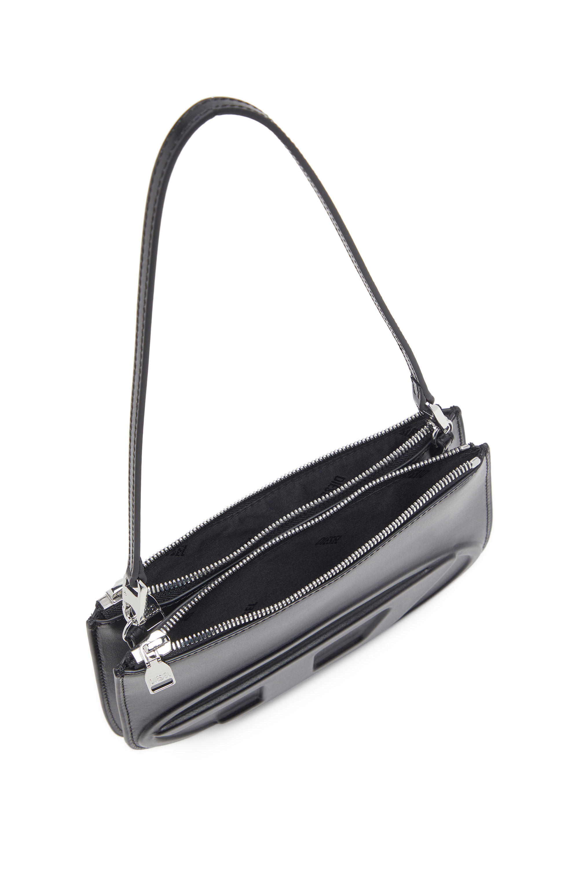 Diesel - 1DR TWIN, Woman's 1DR Twin-Double-pouch shoulder bag in printed leather in Black - 5