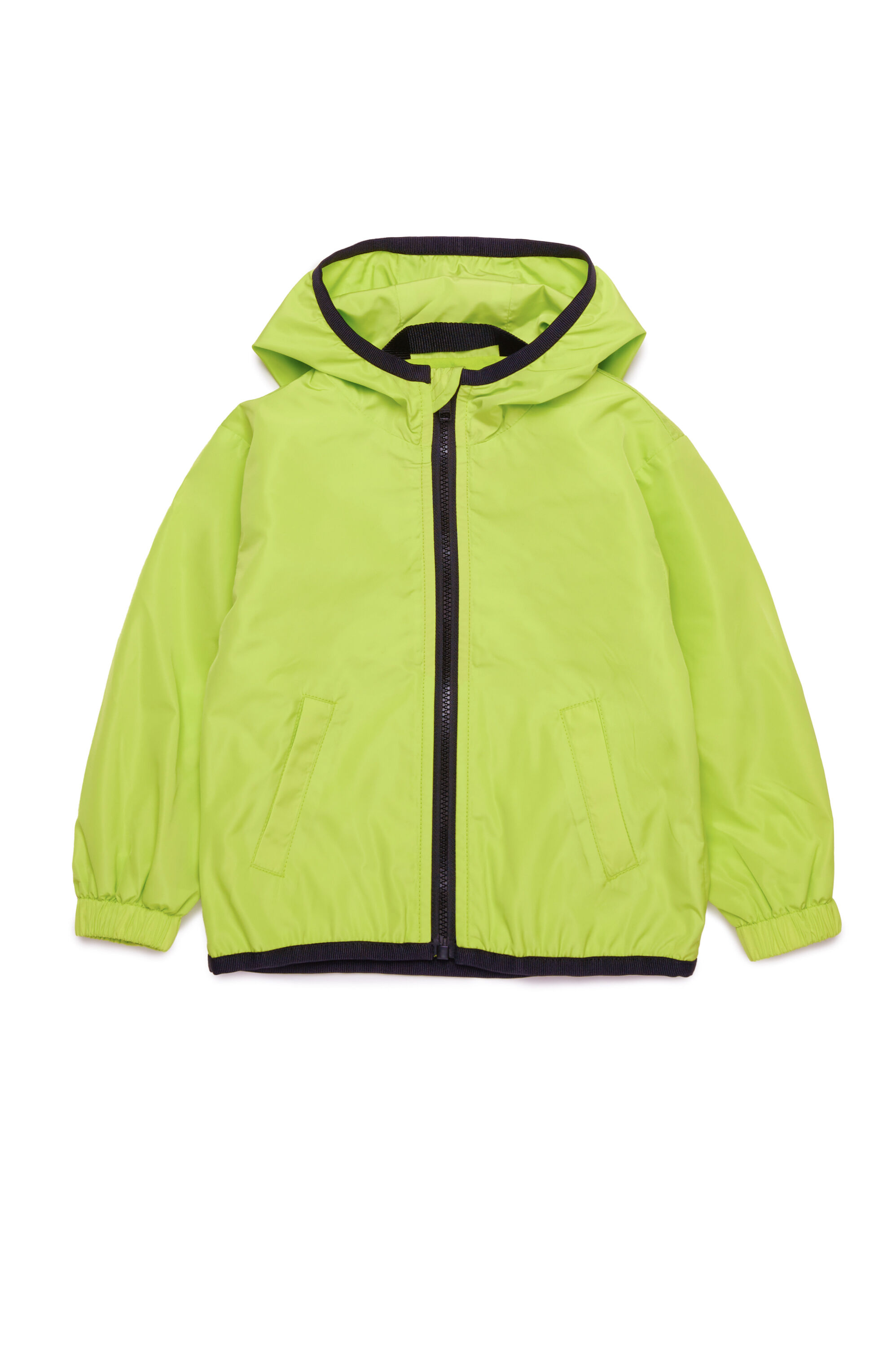 Hooded jacket with mega Oval D print | Green | 3-36 MONTHS