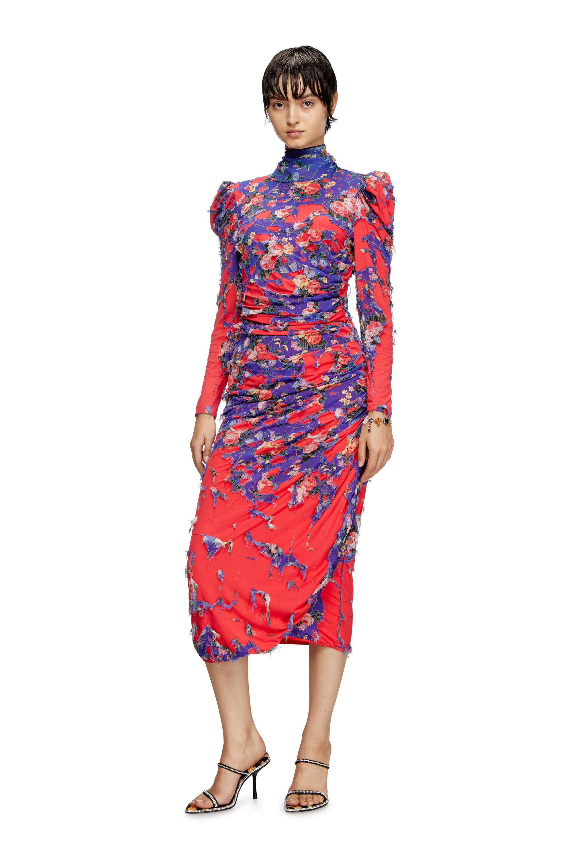 Pink pencil silk skirt sale