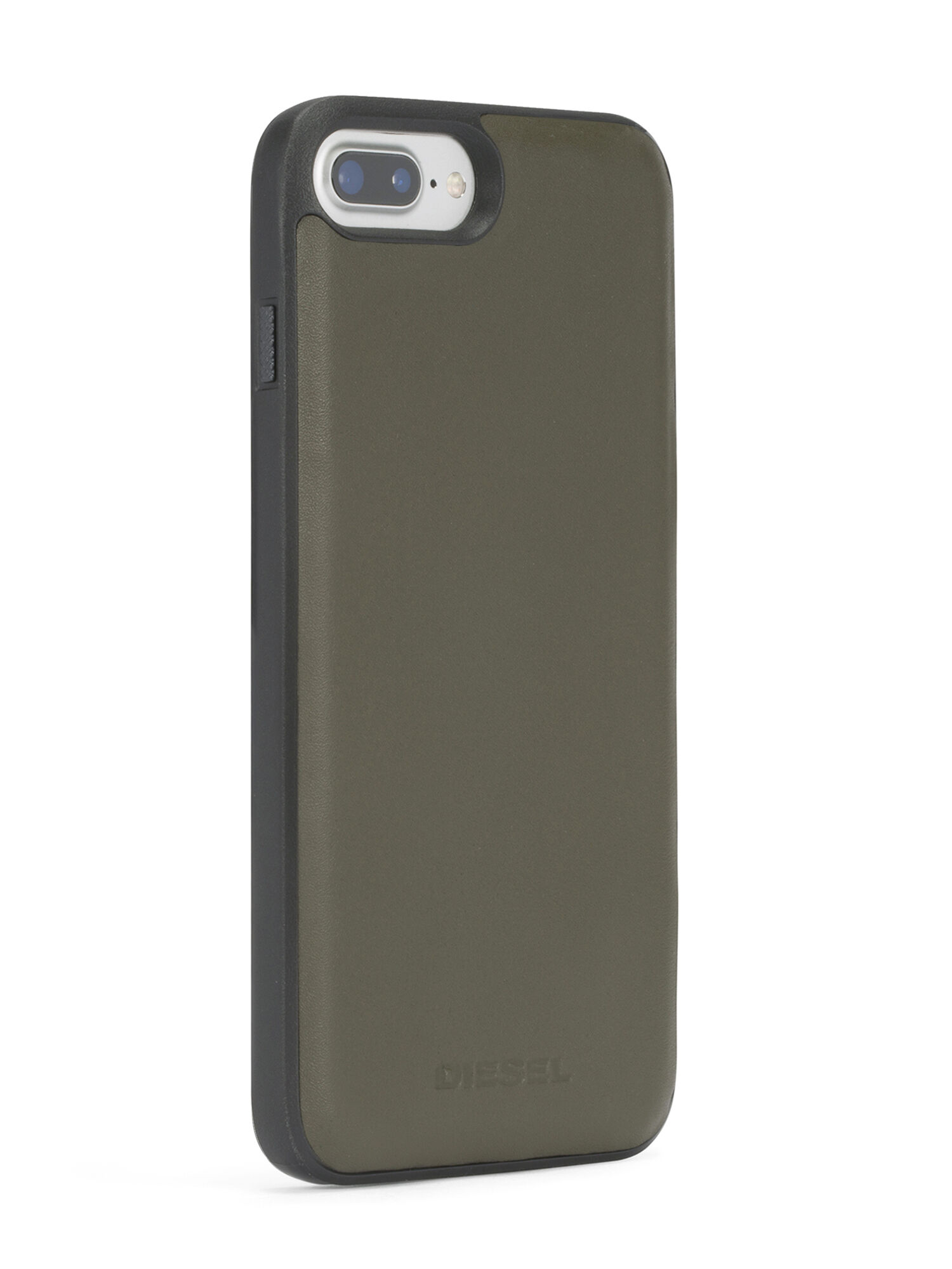 Diesel - OLIVE GREEN LEATHER IPHONE X CASE, Unisex's Olive green leather case, iPhone X in Olive Green - 5