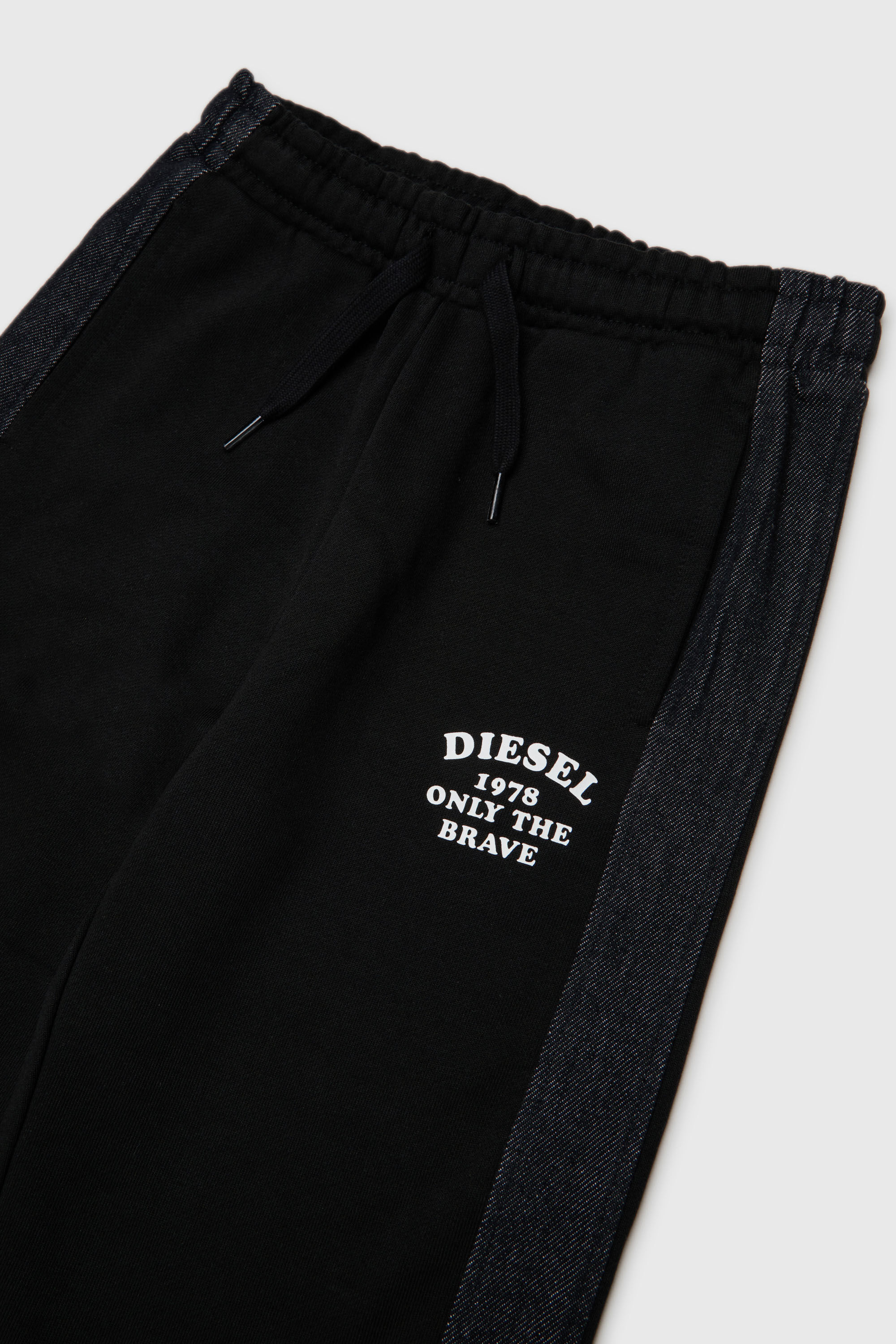 Diesel - PTEAN, Man's Sweatpants with denim side bands in Black - 3