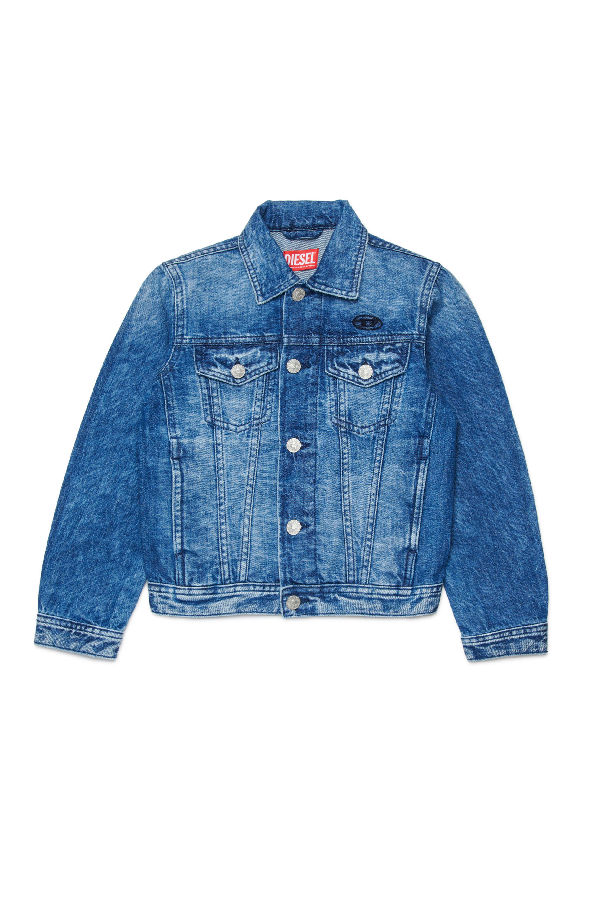 Diesel - JNHILL, Man's Trucker jacket in denim in Medium blue - 1