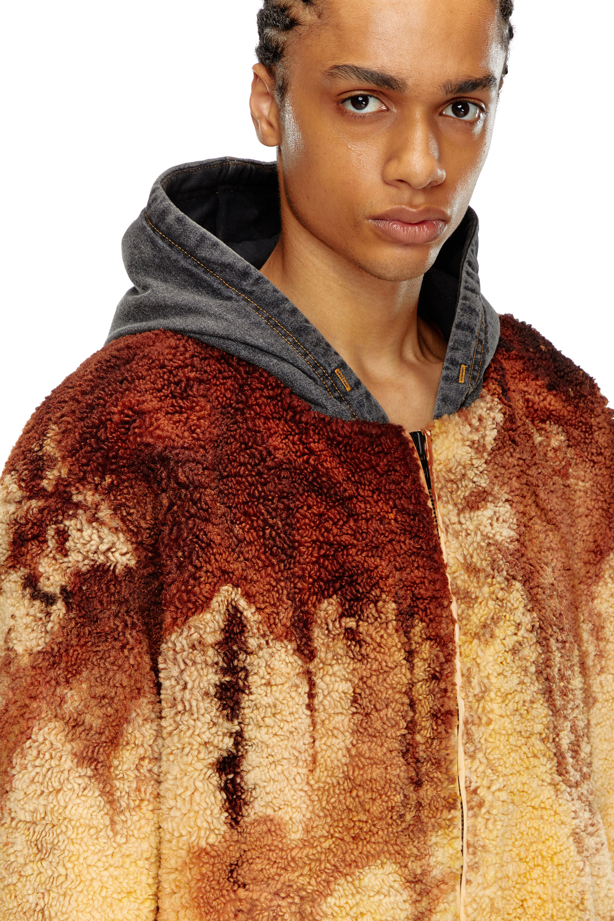 Teddy jacket hood store