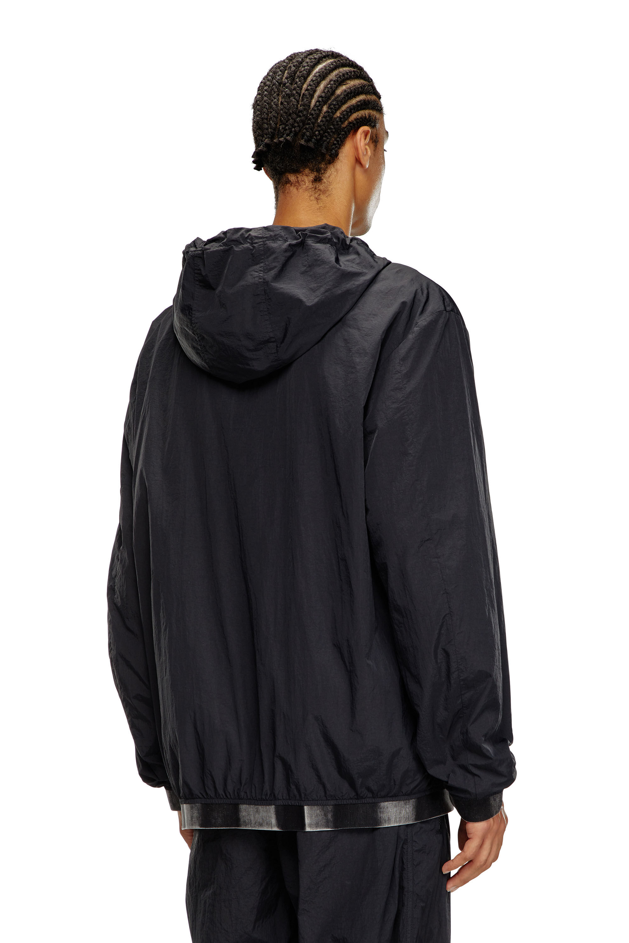 Men's Windbreaker in recycled shell | Black | Diesel