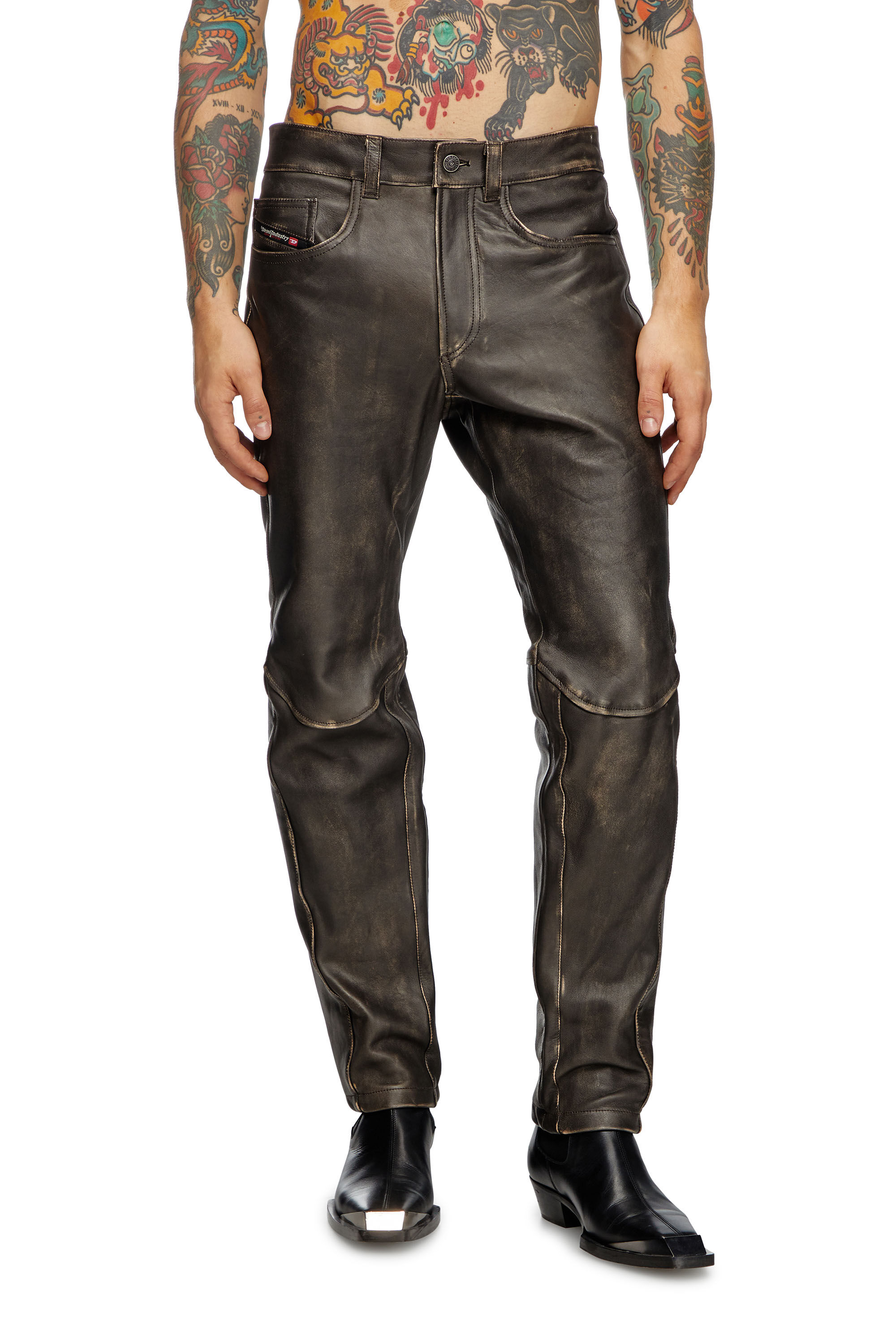 Distressed leather pants 2025
